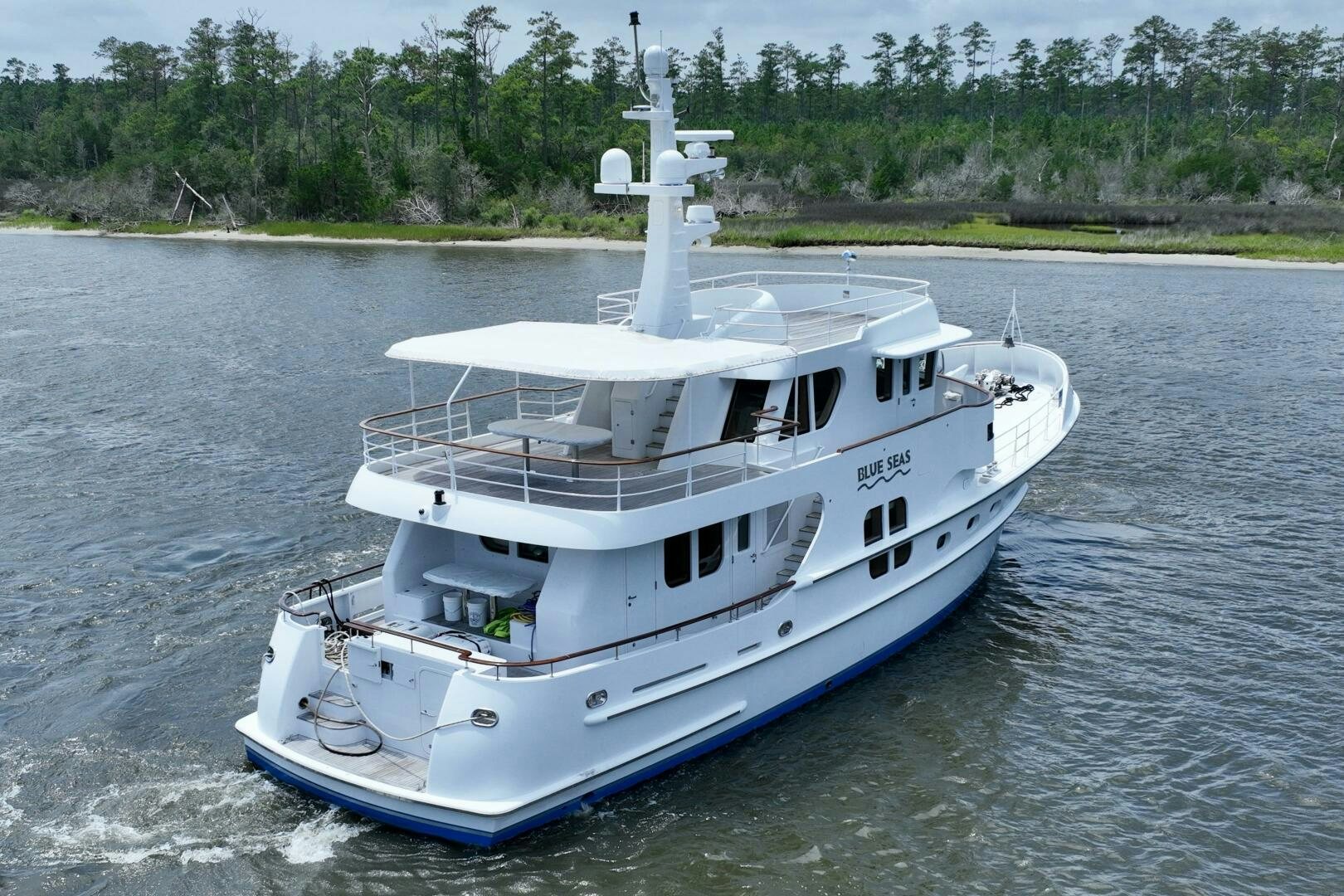 a boat on the water aboard BLUE SEAS Yacht for Sale