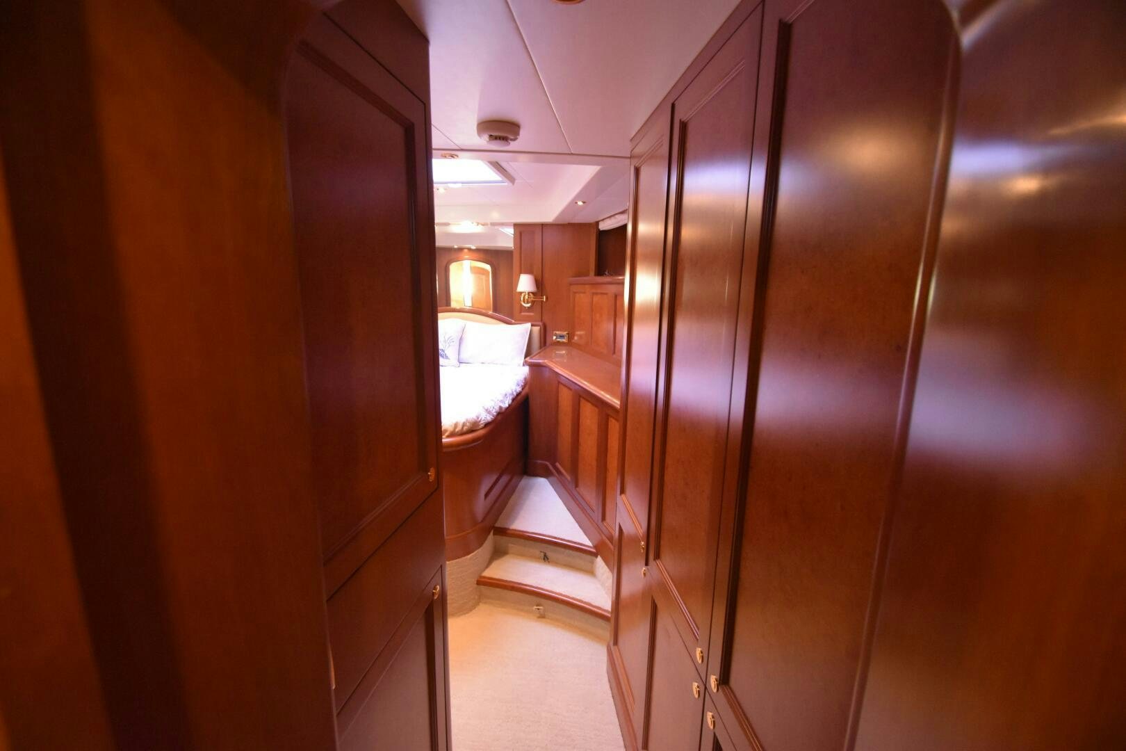 a bathroom with a shower unit aboard BLUE SEAS Yacht for Sale