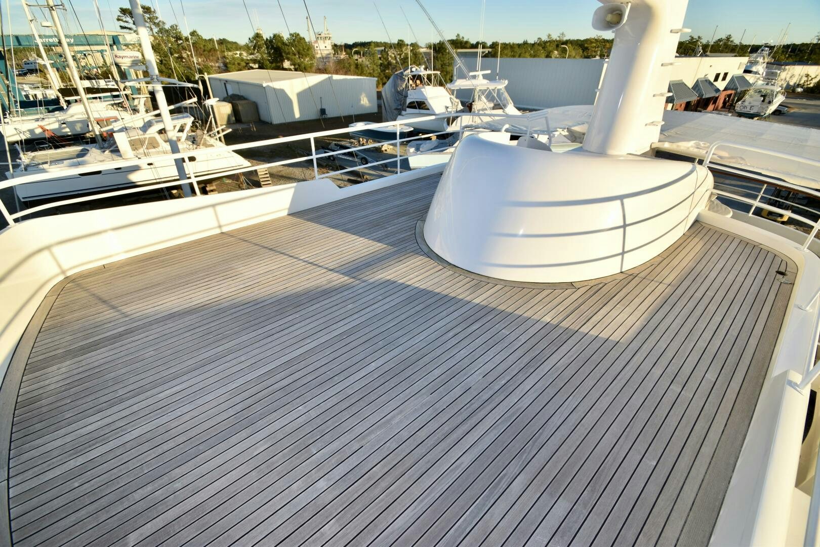 a boat docked at a pier aboard BLUE SEAS Yacht for Sale