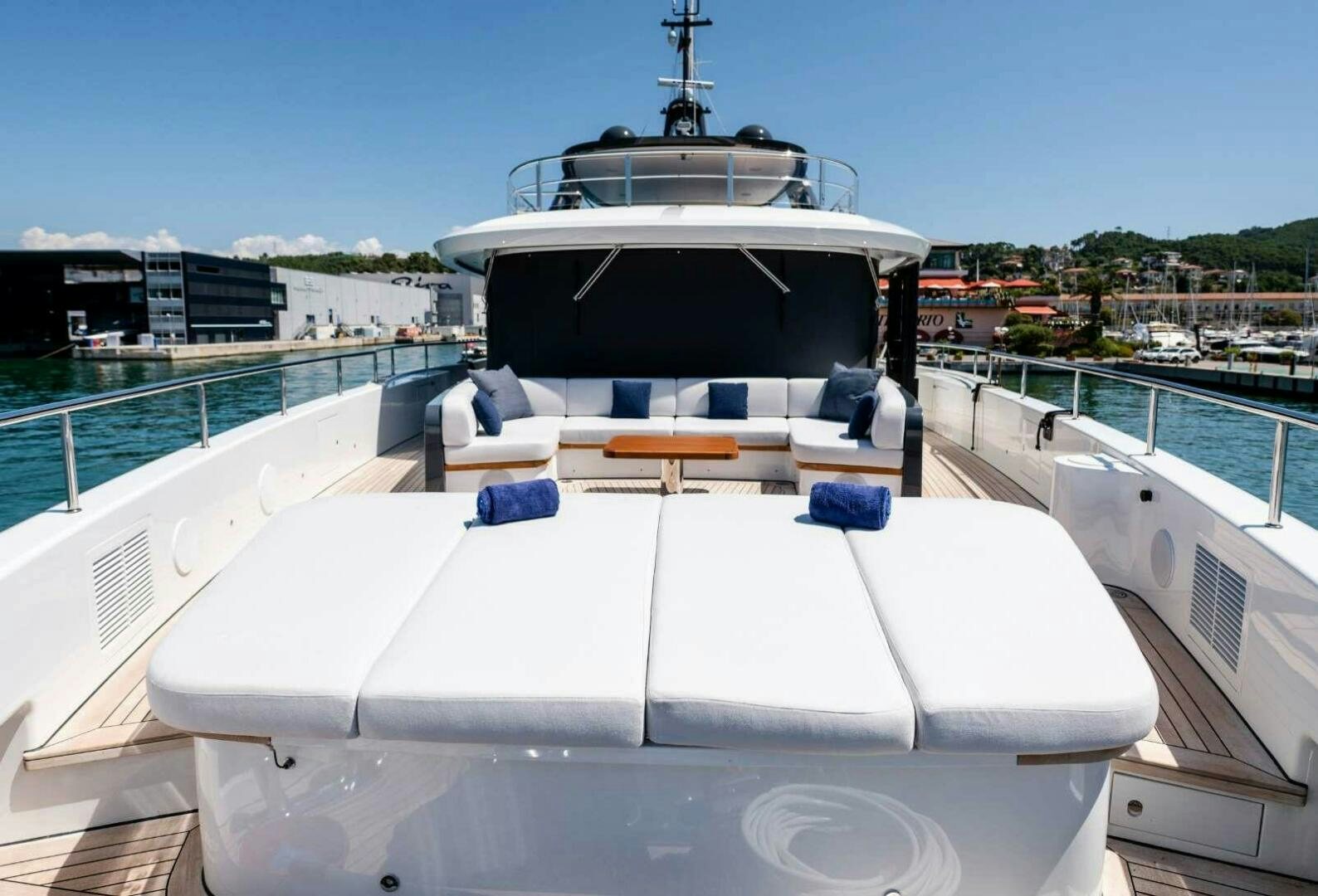 a boat on a deck aboard SEAESTA Yacht for Sale