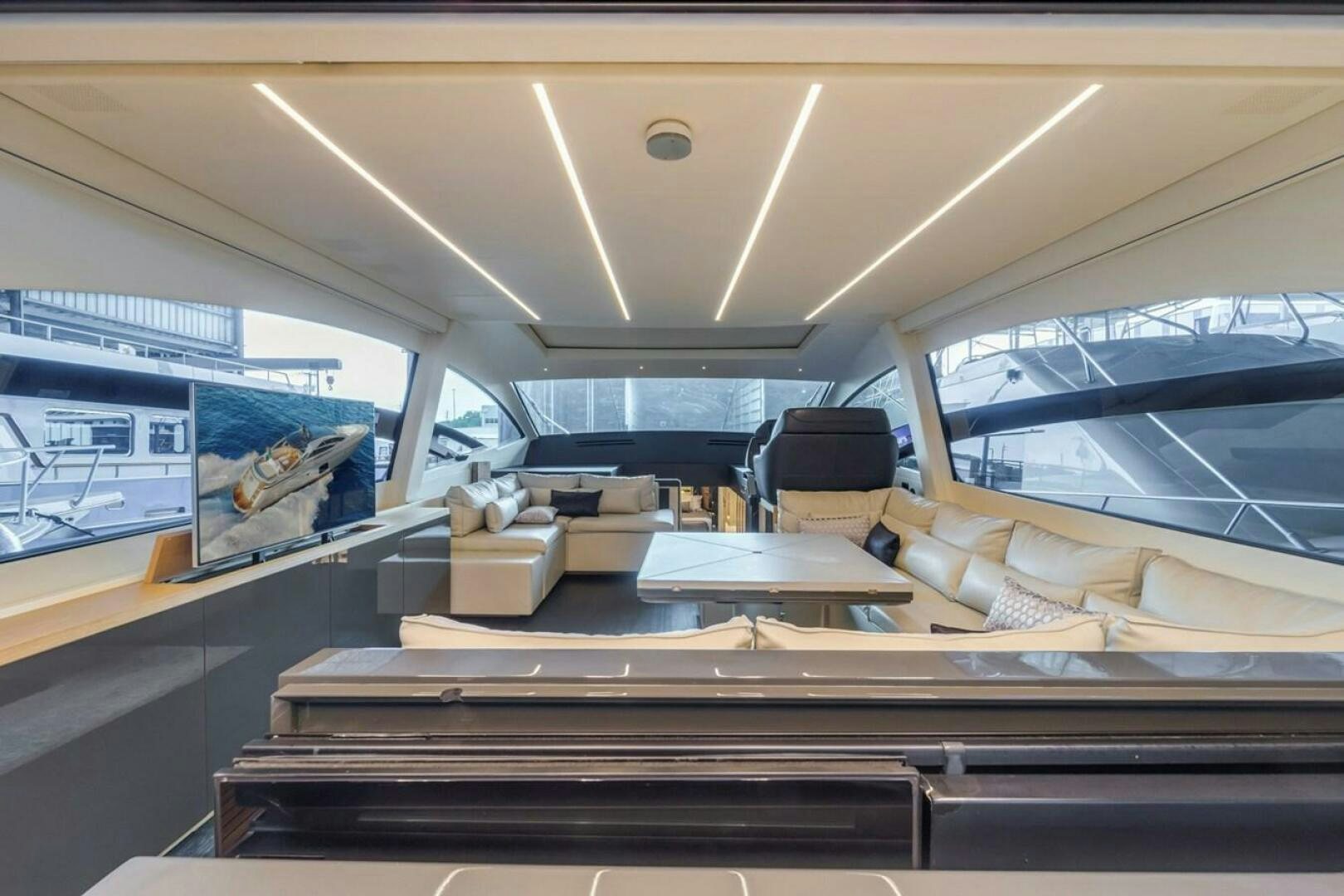 inside of a vehicle aboard STAR Yacht for Sale