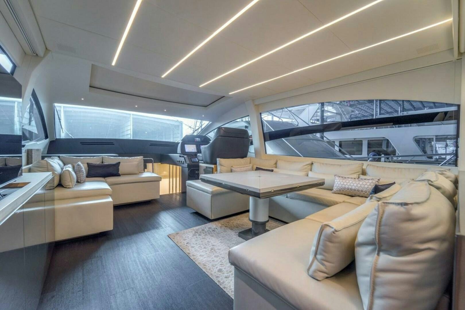 inside of a vehicle aboard STAR Yacht for Sale