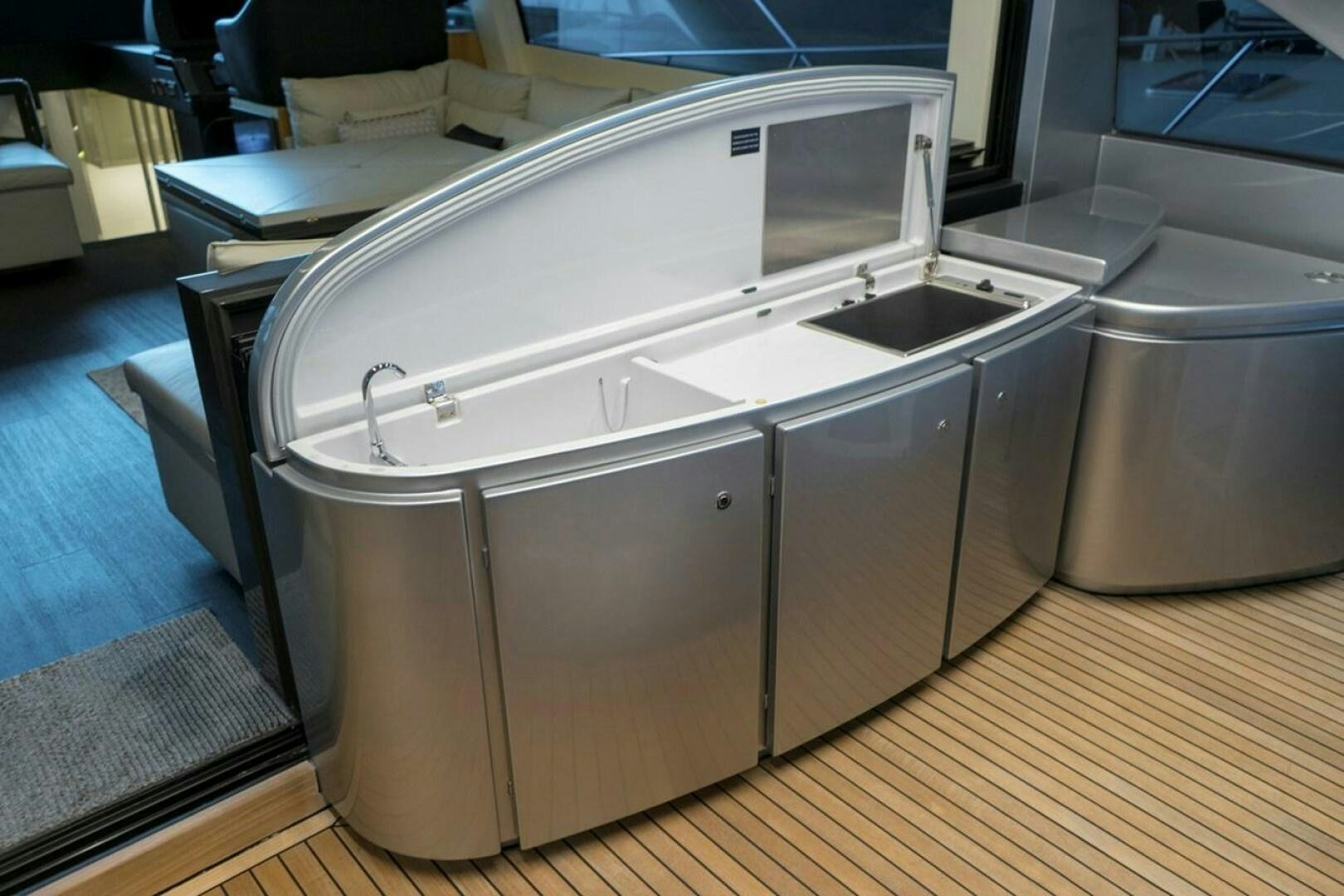 a large metal machine aboard STAR Yacht for Sale