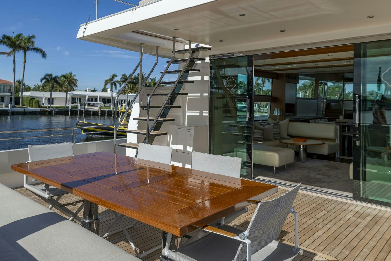 a pool table in a room aboard SEABISCUIT Yacht for Sale