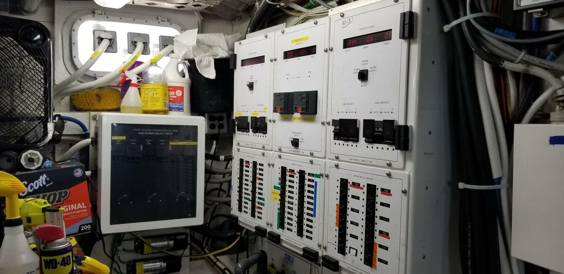 a machine with wires and equipment aboard TIMELESS Yacht for Sale