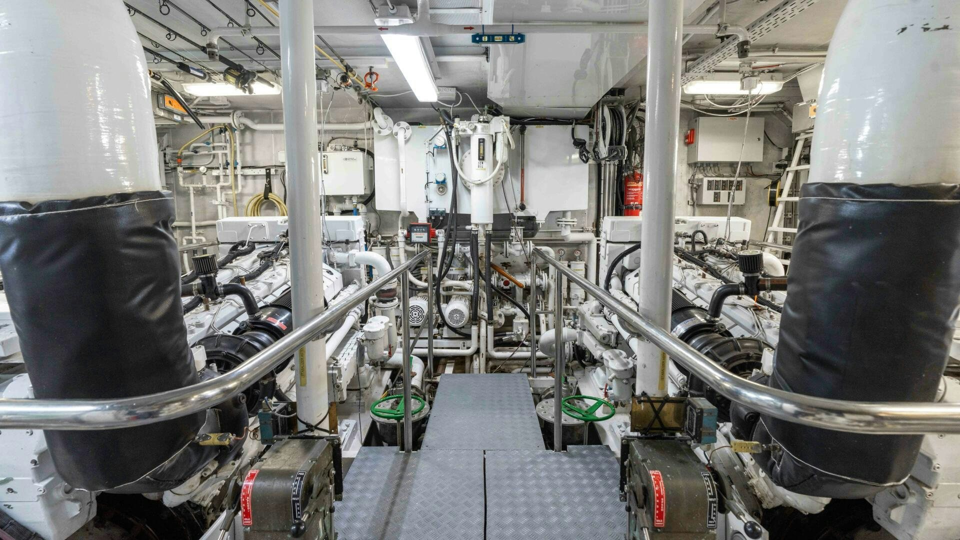 a room with machinery aboard SEA AXIS Yacht for Sale
