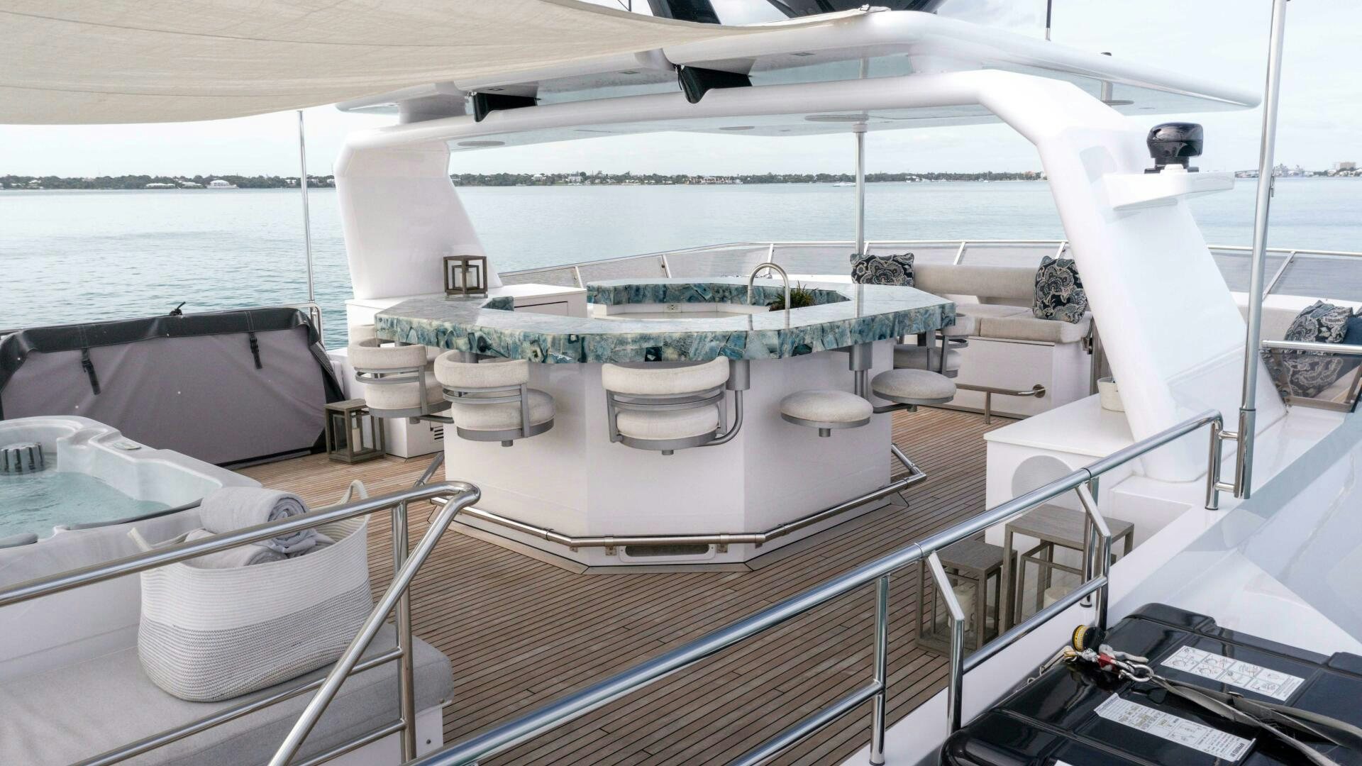 a boat on the water aboard SEA AXIS Yacht for Sale