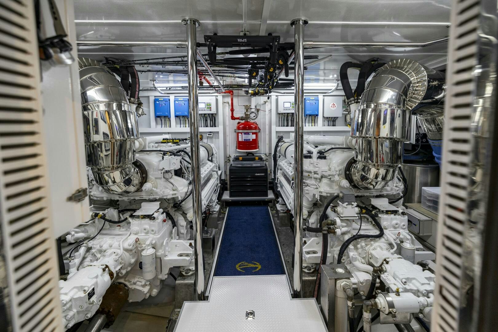 a room with machinery aboard AQUA LIFE Yacht for Sale