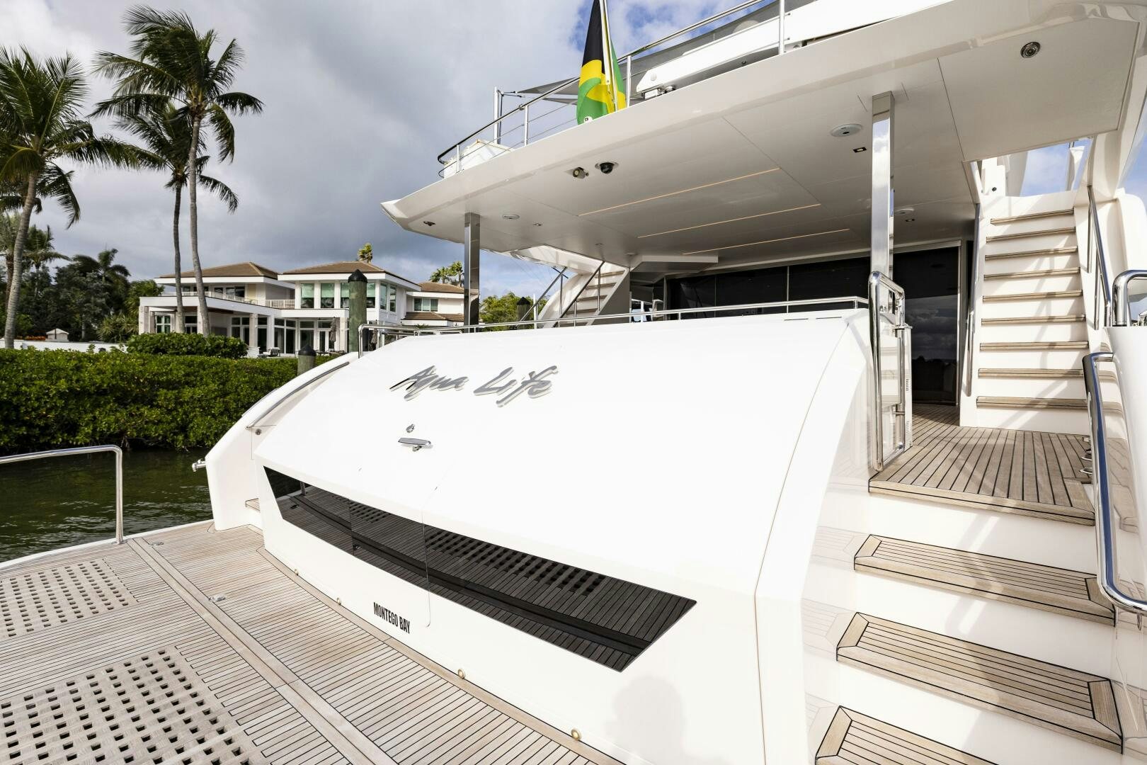 a large white rectangular object on a patio aboard AQUA LIFE Yacht for Sale