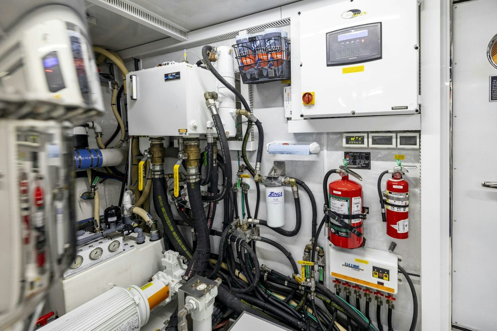 a close-up of a machine aboard AQUA LIFE Yacht for Sale