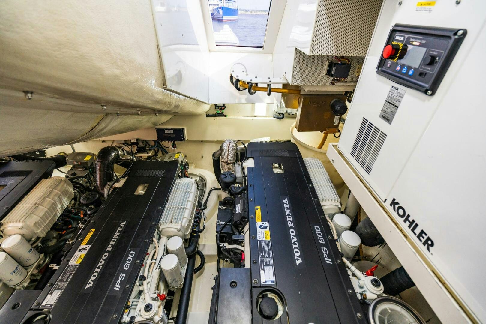 a room full of electronic equipment aboard COMMITTED Yacht for Sale