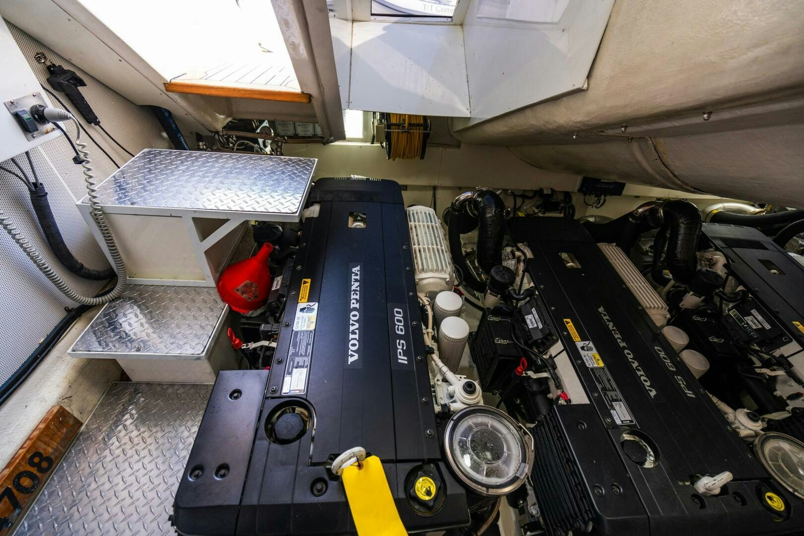 the inside of a car aboard COMMITTED Yacht for Sale