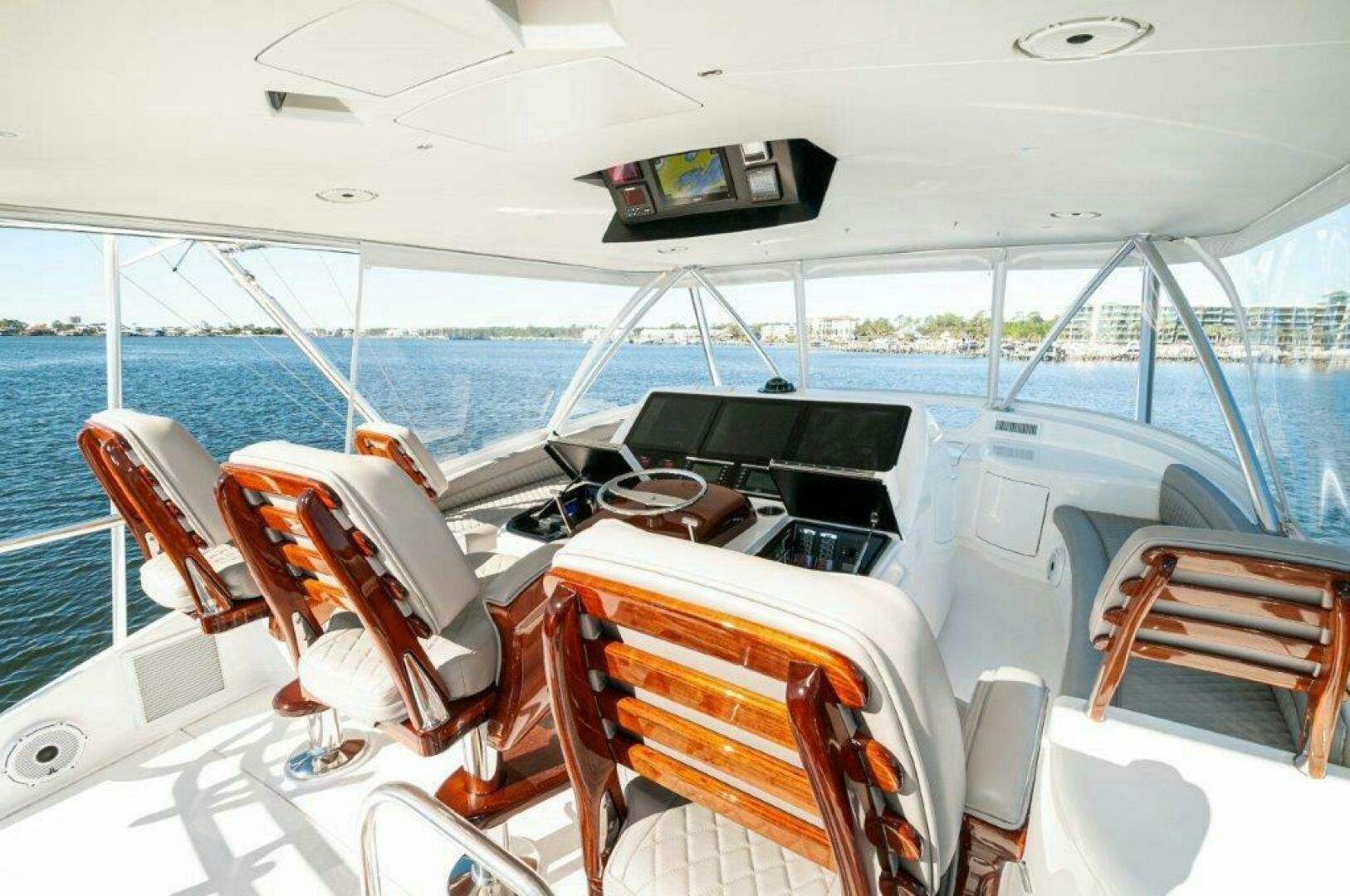 the inside of a boat aboard FLEUR DE LIS Yacht for Sale