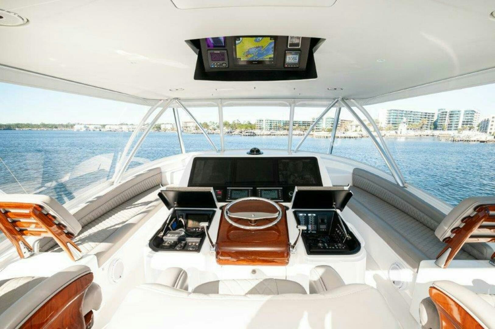 the inside of a boat aboard FLEUR DE LIS Yacht for Sale