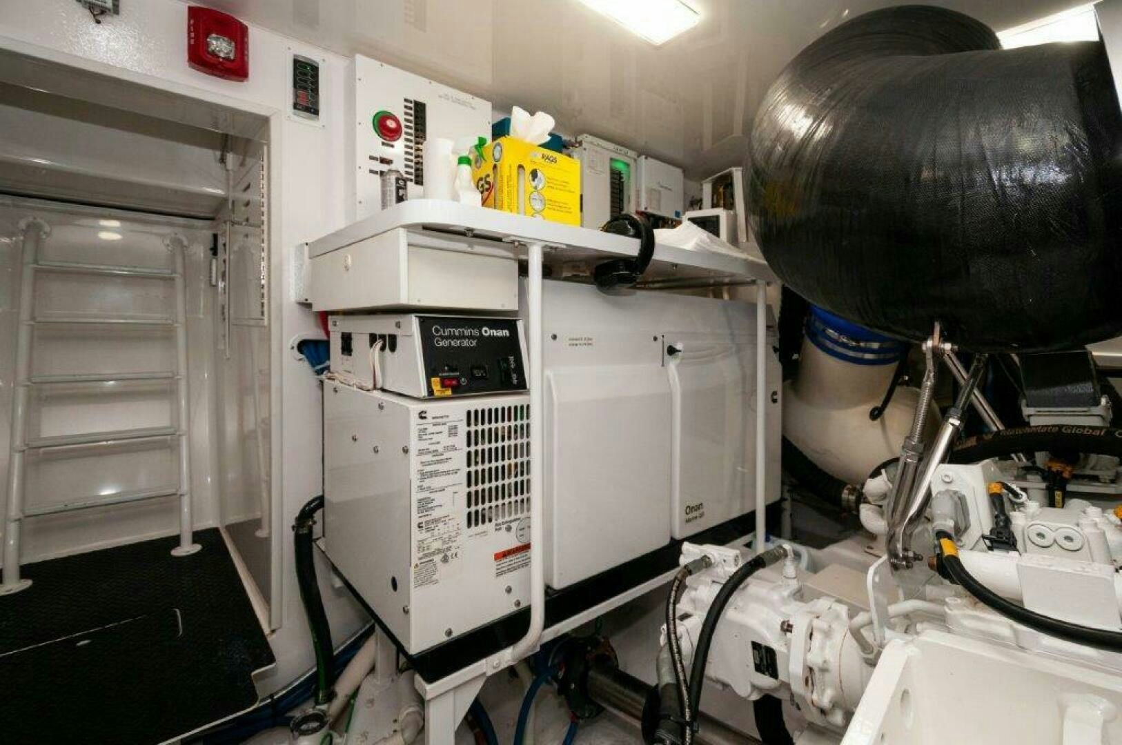 a machine in a room aboard FLEUR DE LIS Yacht for Sale