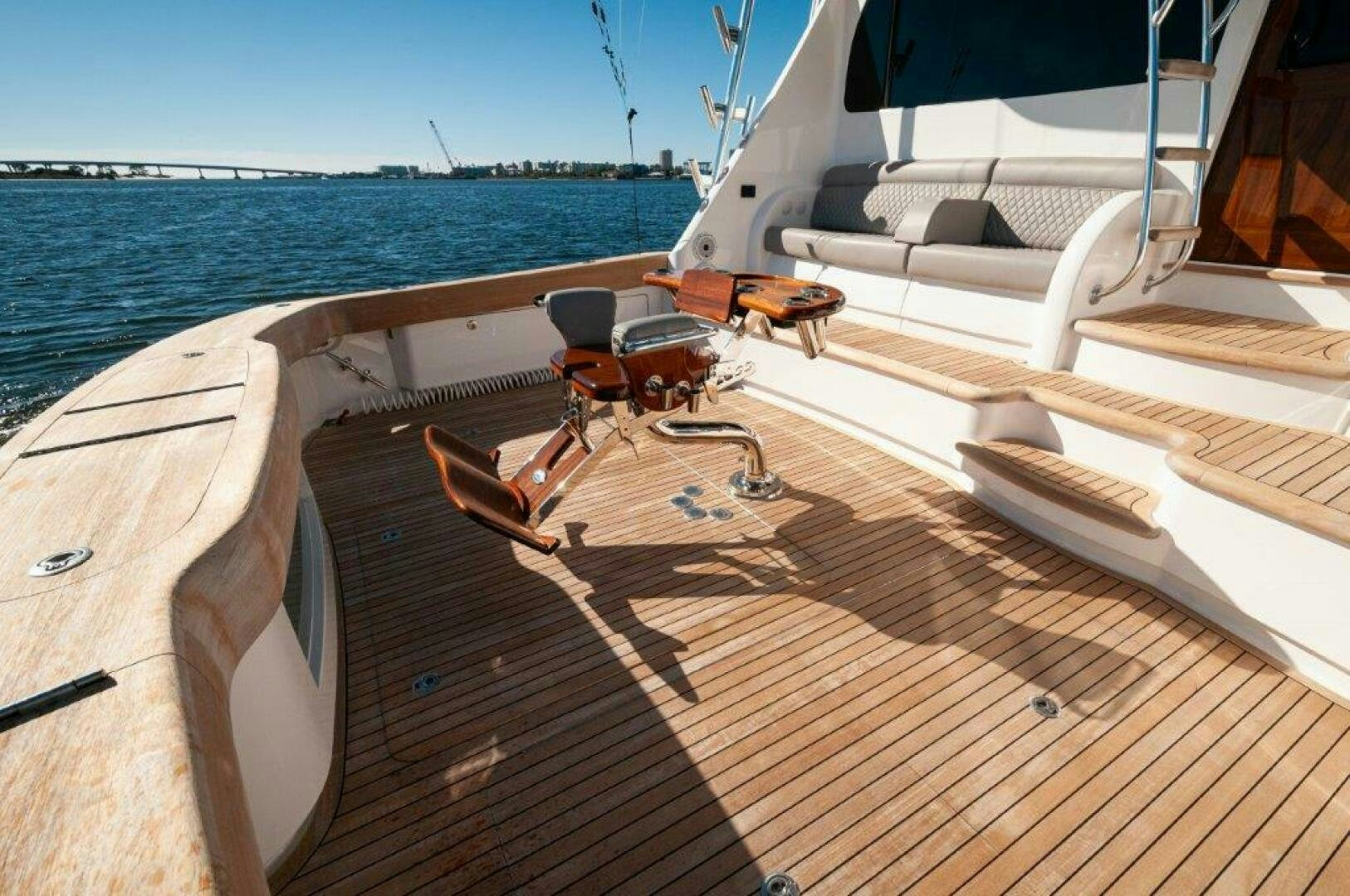 a boat on the water aboard FLEUR DE LIS Yacht for Sale