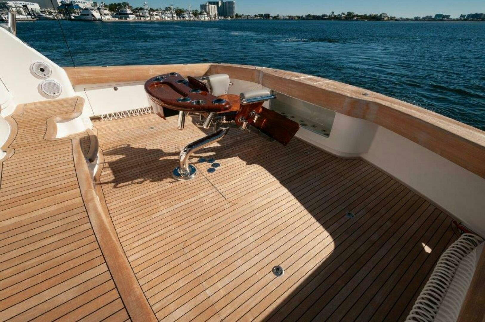 a boat on the water aboard FLEUR DE LIS Yacht for Sale