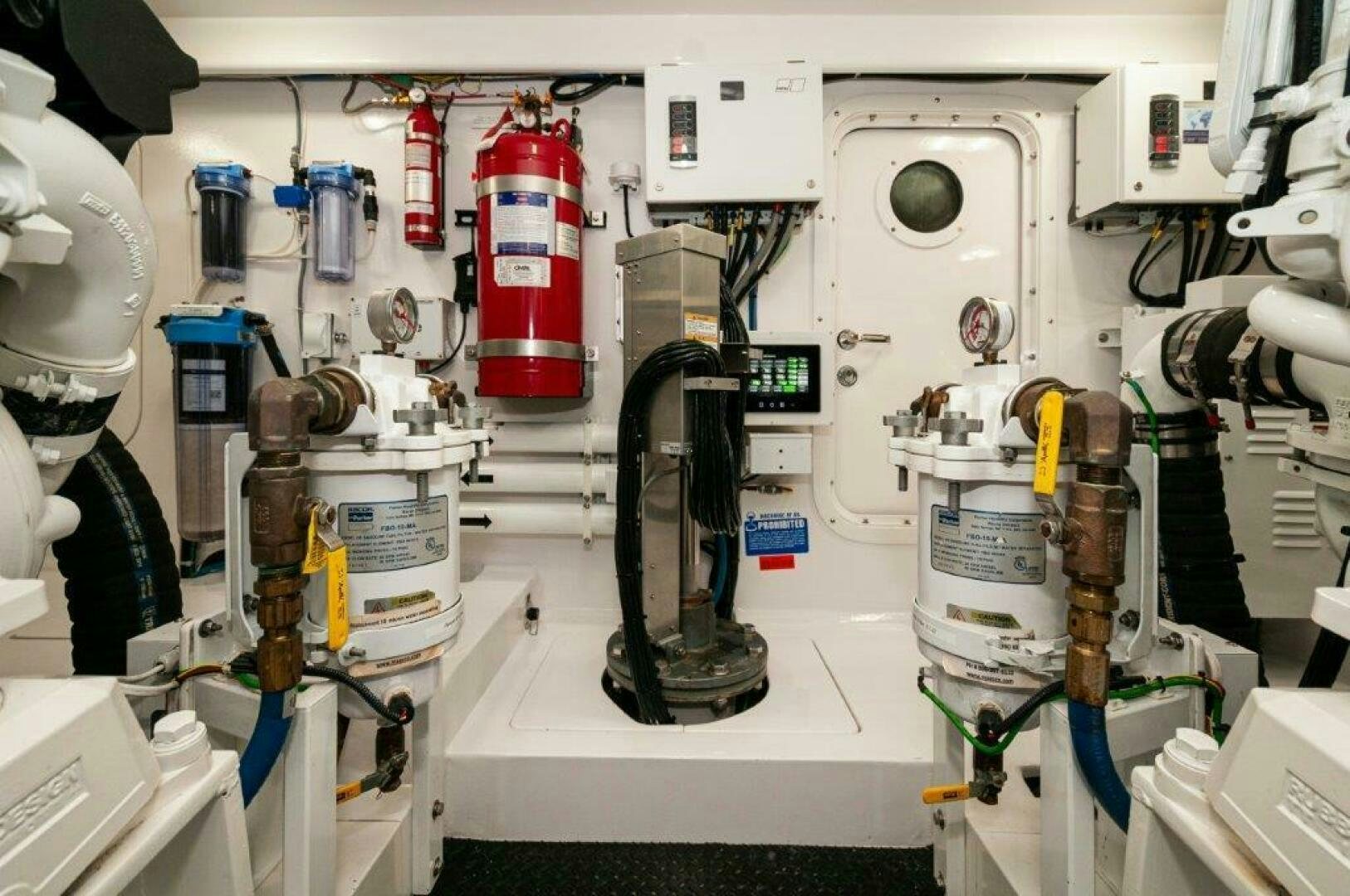 a close-up of a machine aboard FLEUR DE LIS Yacht for Sale