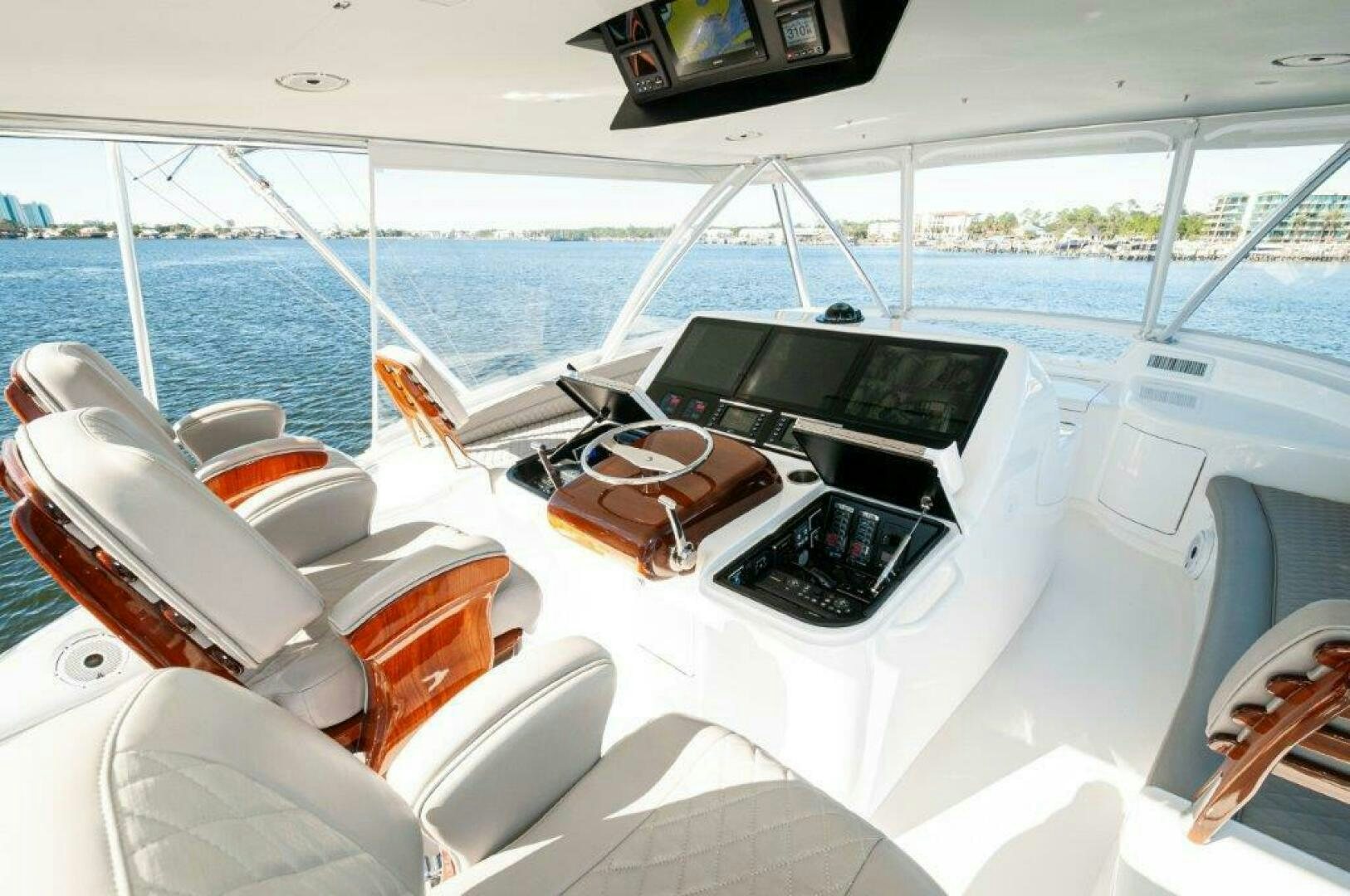the inside of a boat aboard FLEUR DE LIS Yacht for Sale
