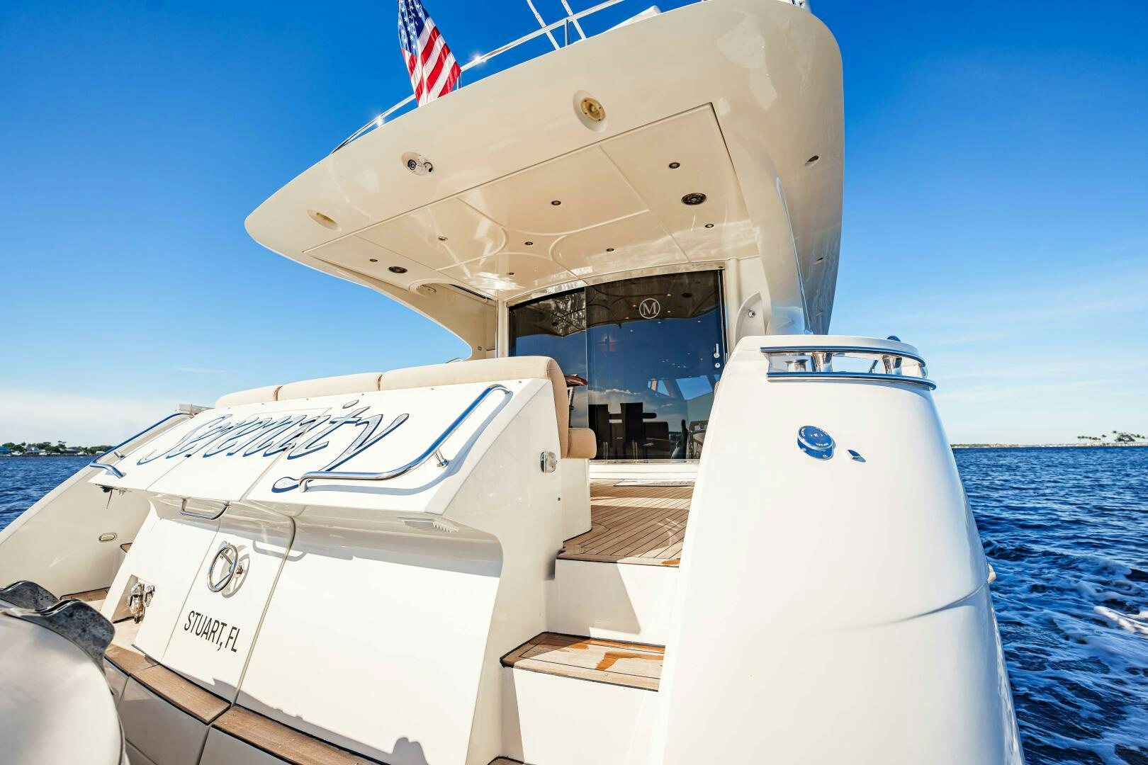 a boat on the water aboard SERENITY Yacht for Sale