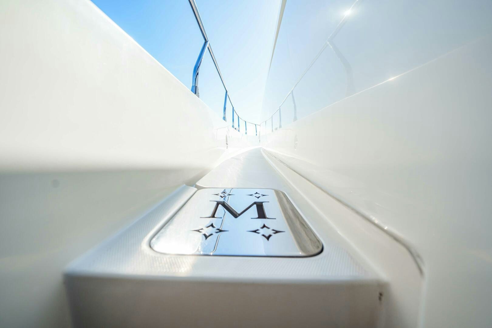 a white object with a black line on it aboard SERENITY Yacht for Sale