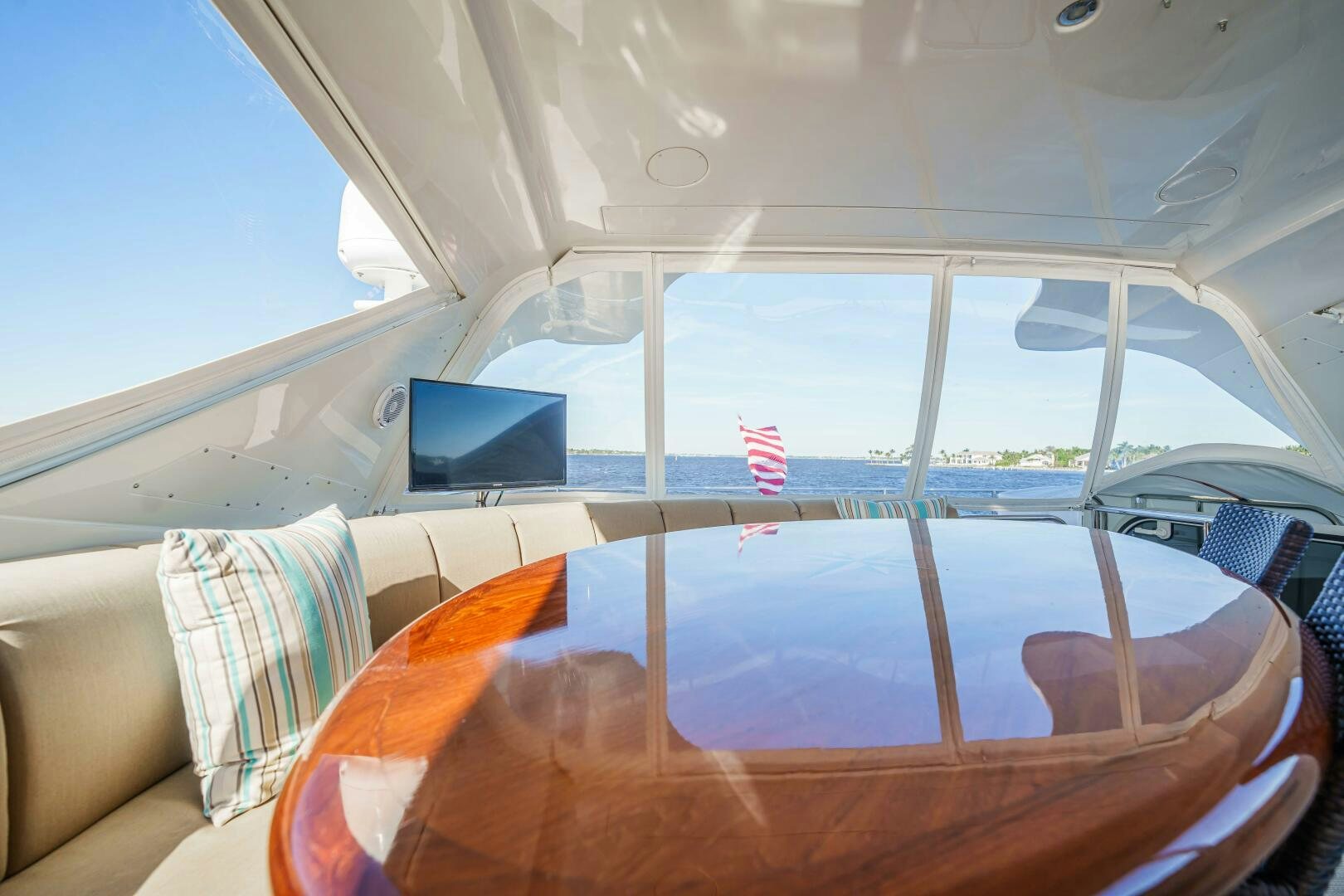the inside of a boat aboard SERENITY Yacht for Sale