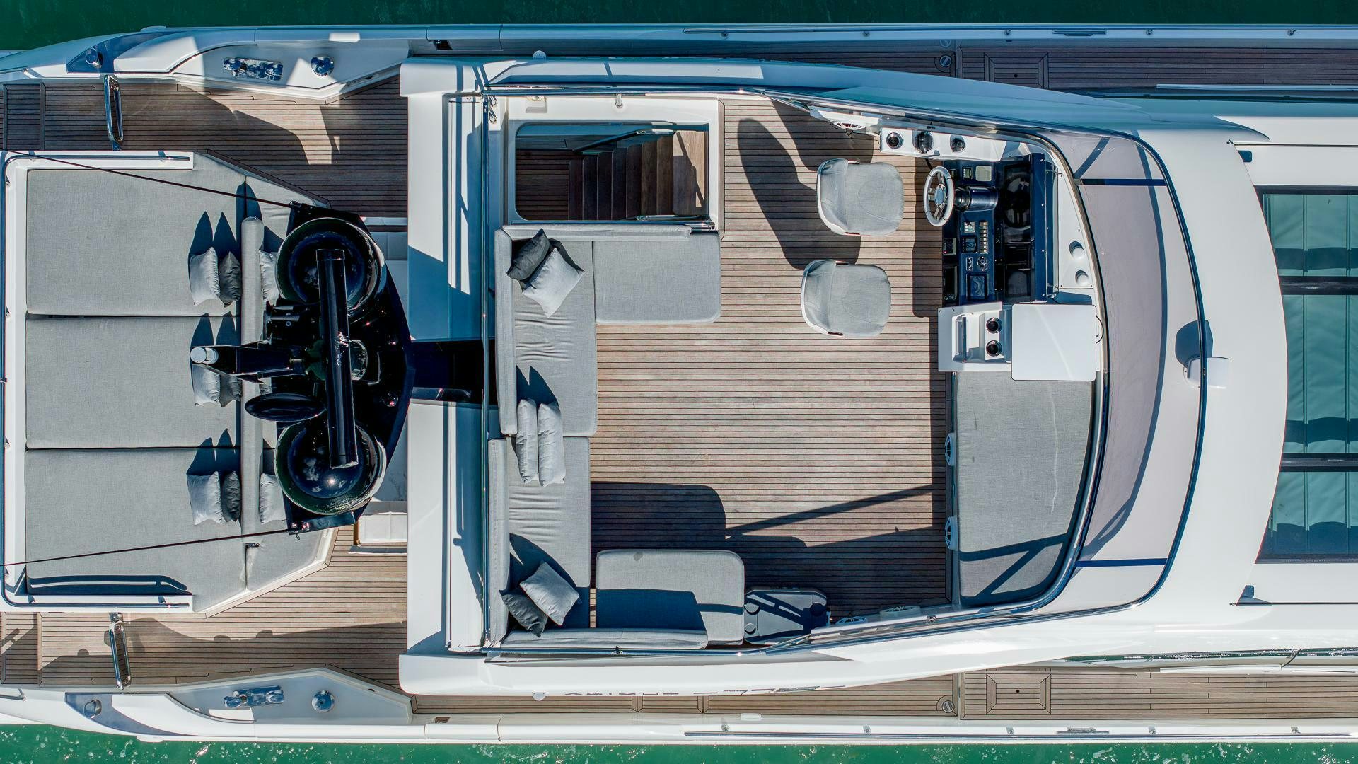 a large white vehicle with a large fan on the side aboard DEVENZO Yacht for Sale