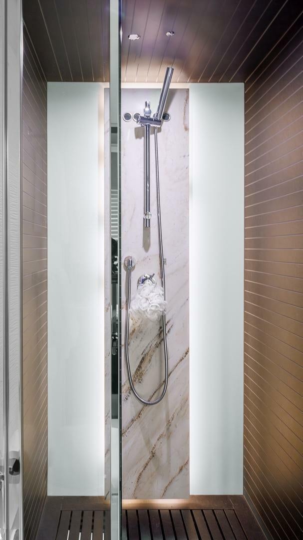 a door with a handle aboard DEVENZO Yacht for Sale