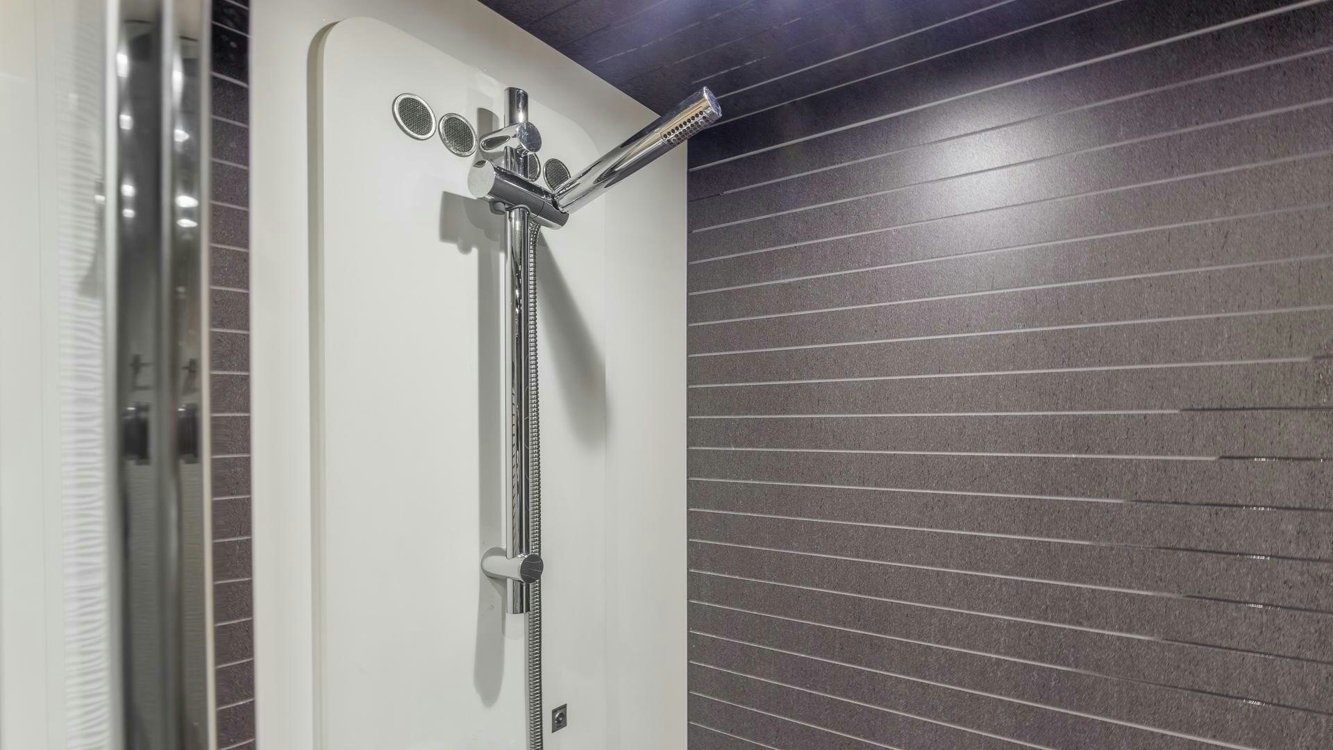 a door with a handle aboard DEVENZO Yacht for Sale