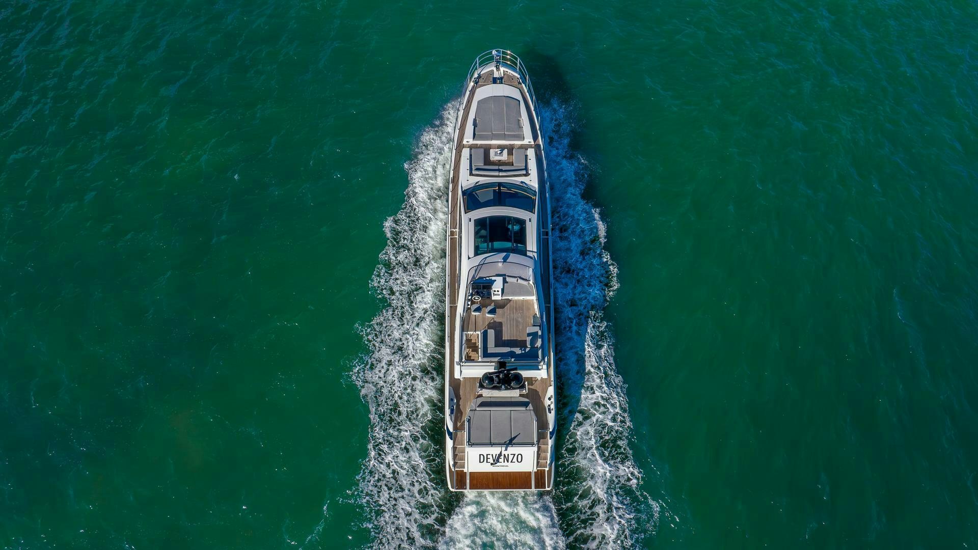 a boat in the water aboard DEVENZO Yacht for Sale