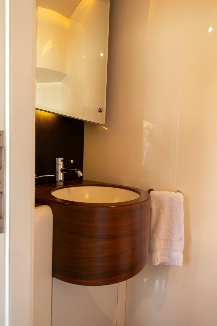 a sink in a bathroom aboard GRANDEUR Yacht for Sale