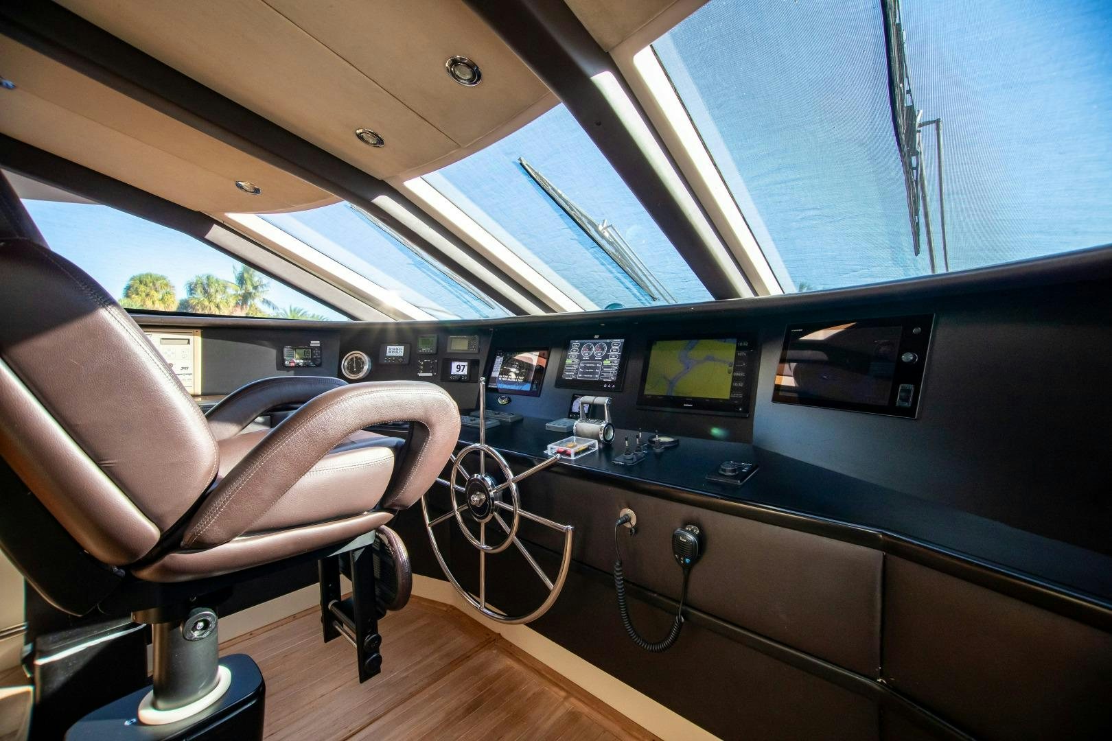 inside of a vehicle aboard GRANDEUR Yacht for Sale