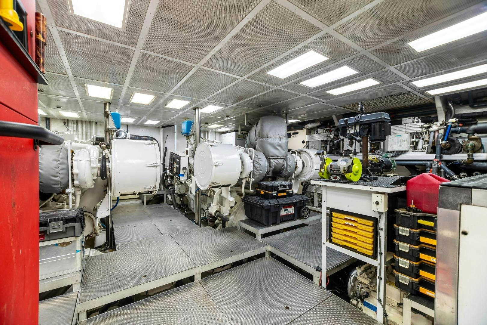 a room with machines and equipment aboard GRANDEUR Yacht for Sale