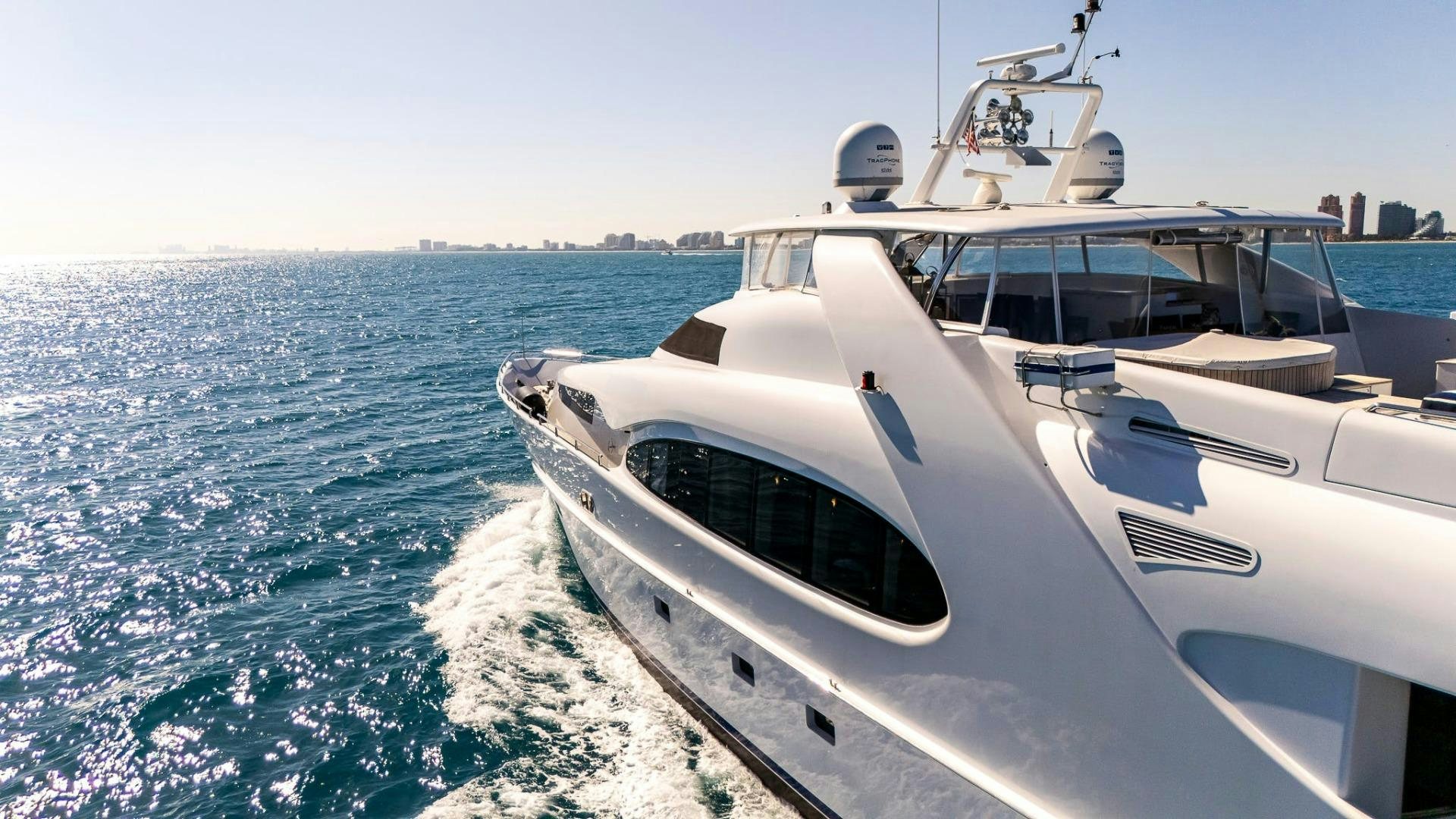 a boat on the water aboard GRANDEUR Yacht for Sale