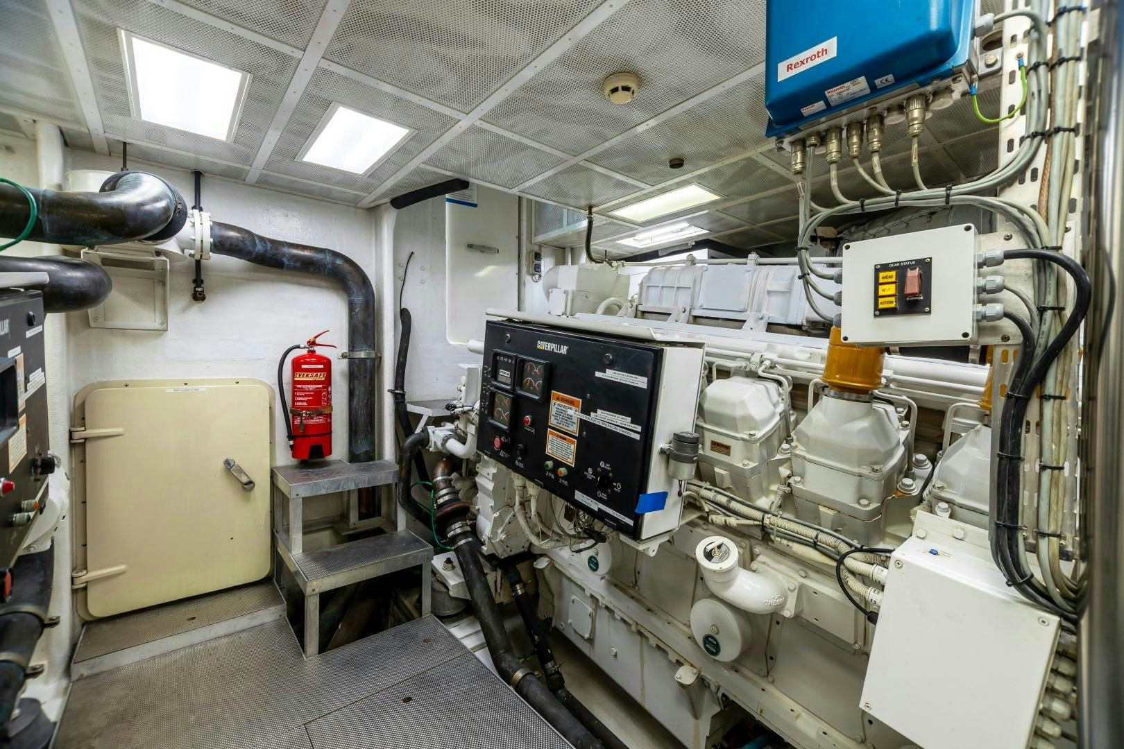 a room with machinery aboard GRANDEUR Yacht for Sale