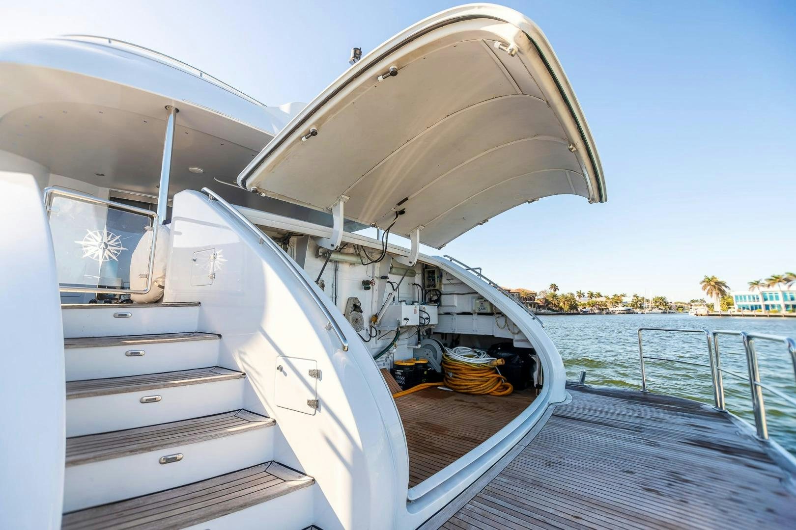 a boat on a dock aboard GRANDEUR Yacht for Sale
