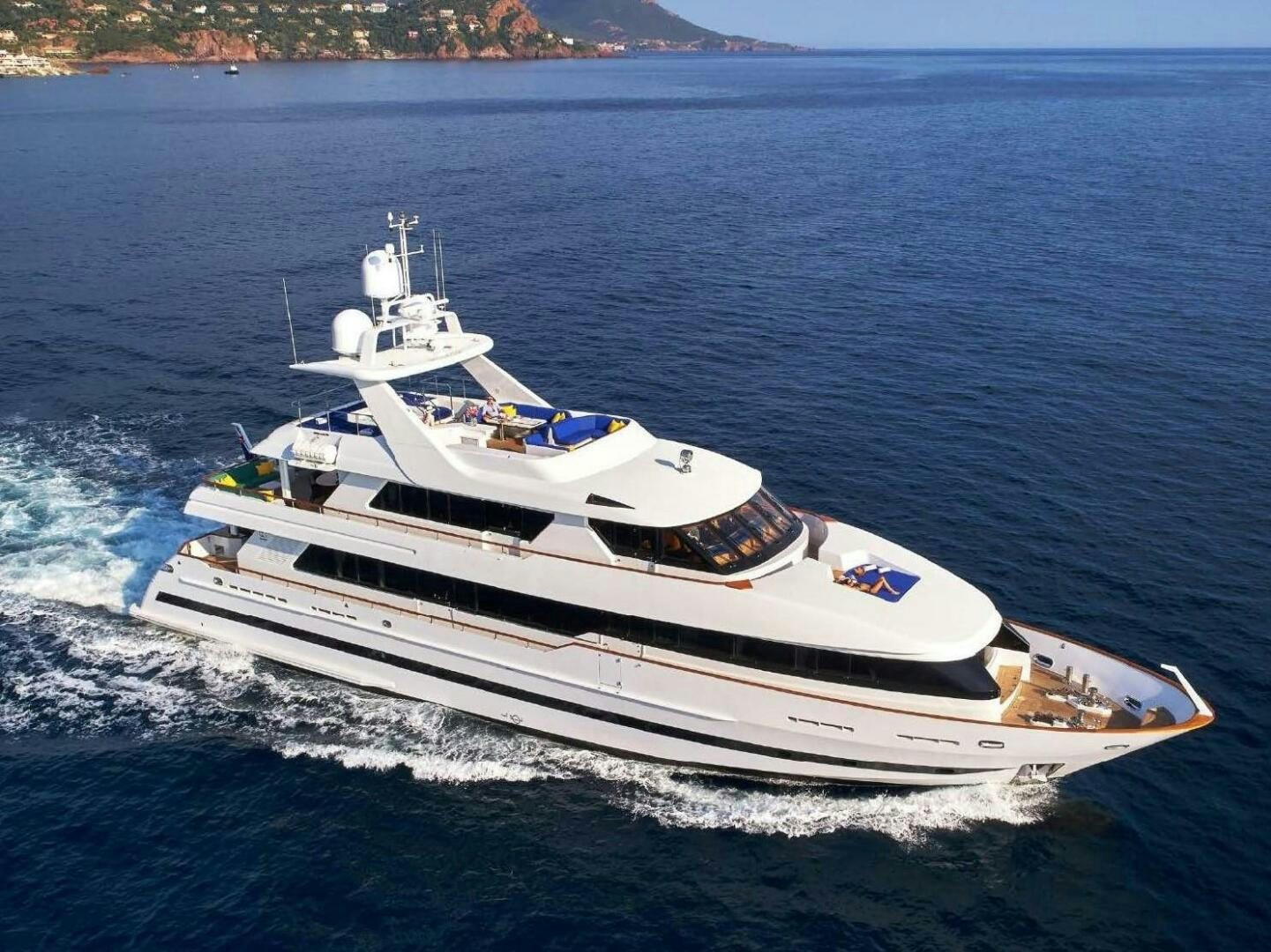 a boat on the water aboard REARDEN STEEL Yacht for Sale