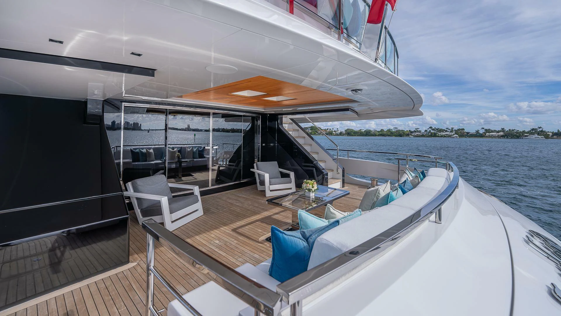 a boat on the water aboard NAMASTE Yacht for Sale