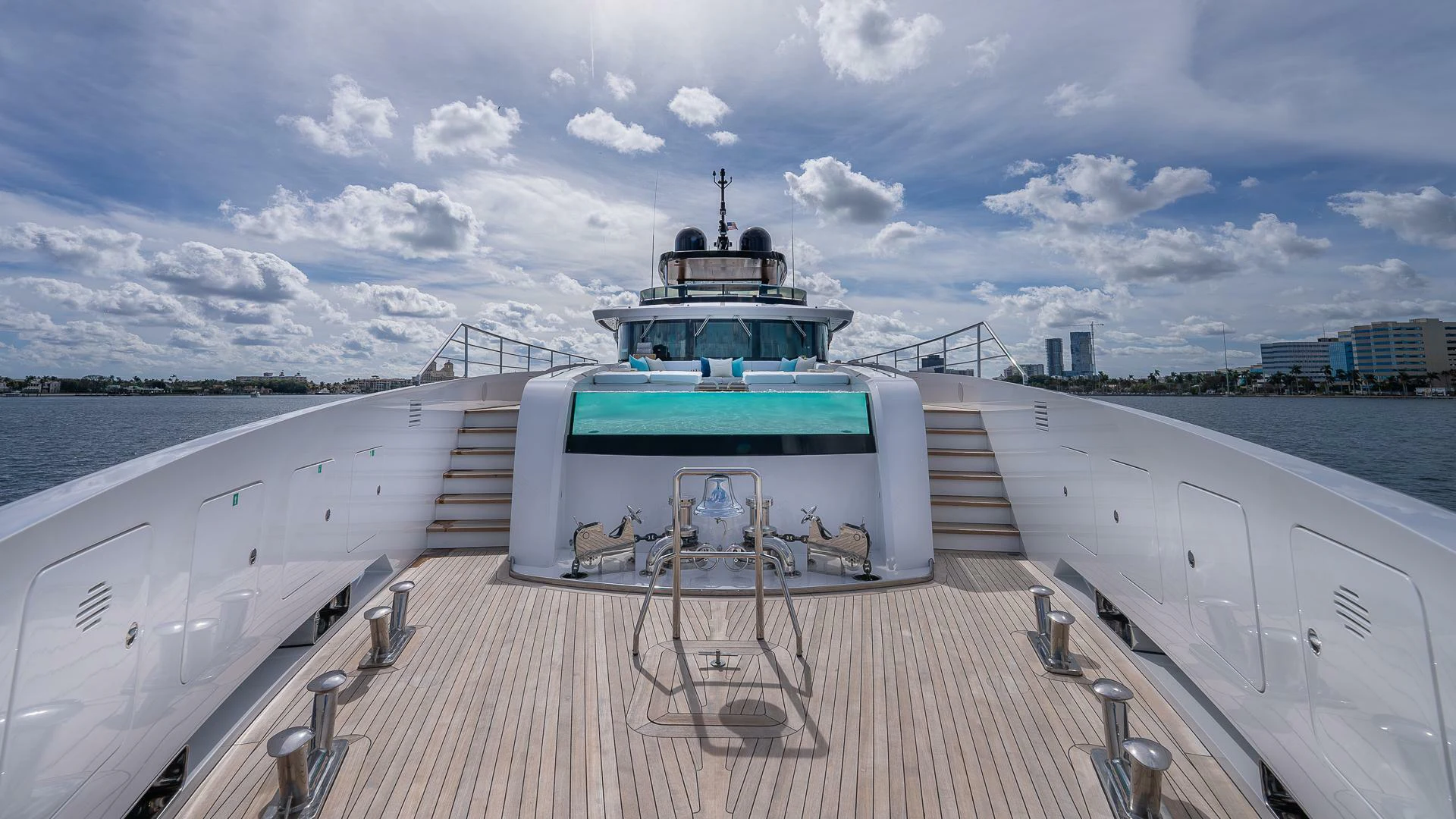 a ship on a deck aboard NAMASTE Yacht for Sale