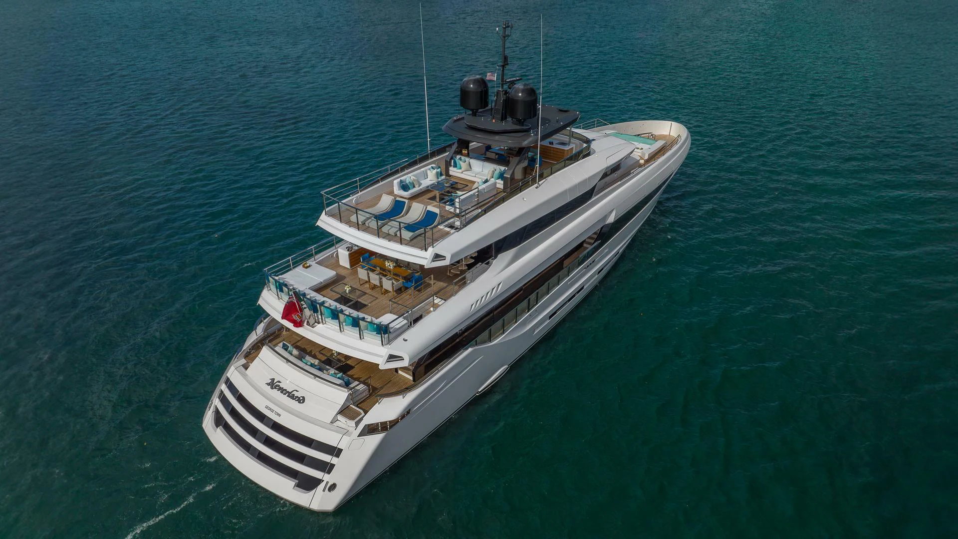 a ship in the water aboard NAMASTE Yacht for Sale