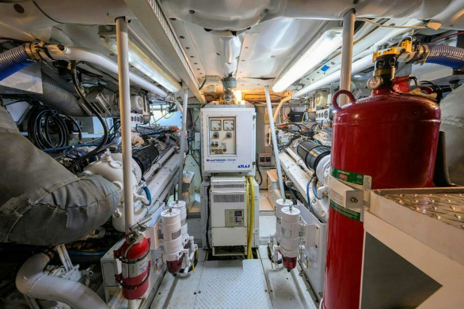 a room with machinery aboard CIPANGO Yacht for Sale
