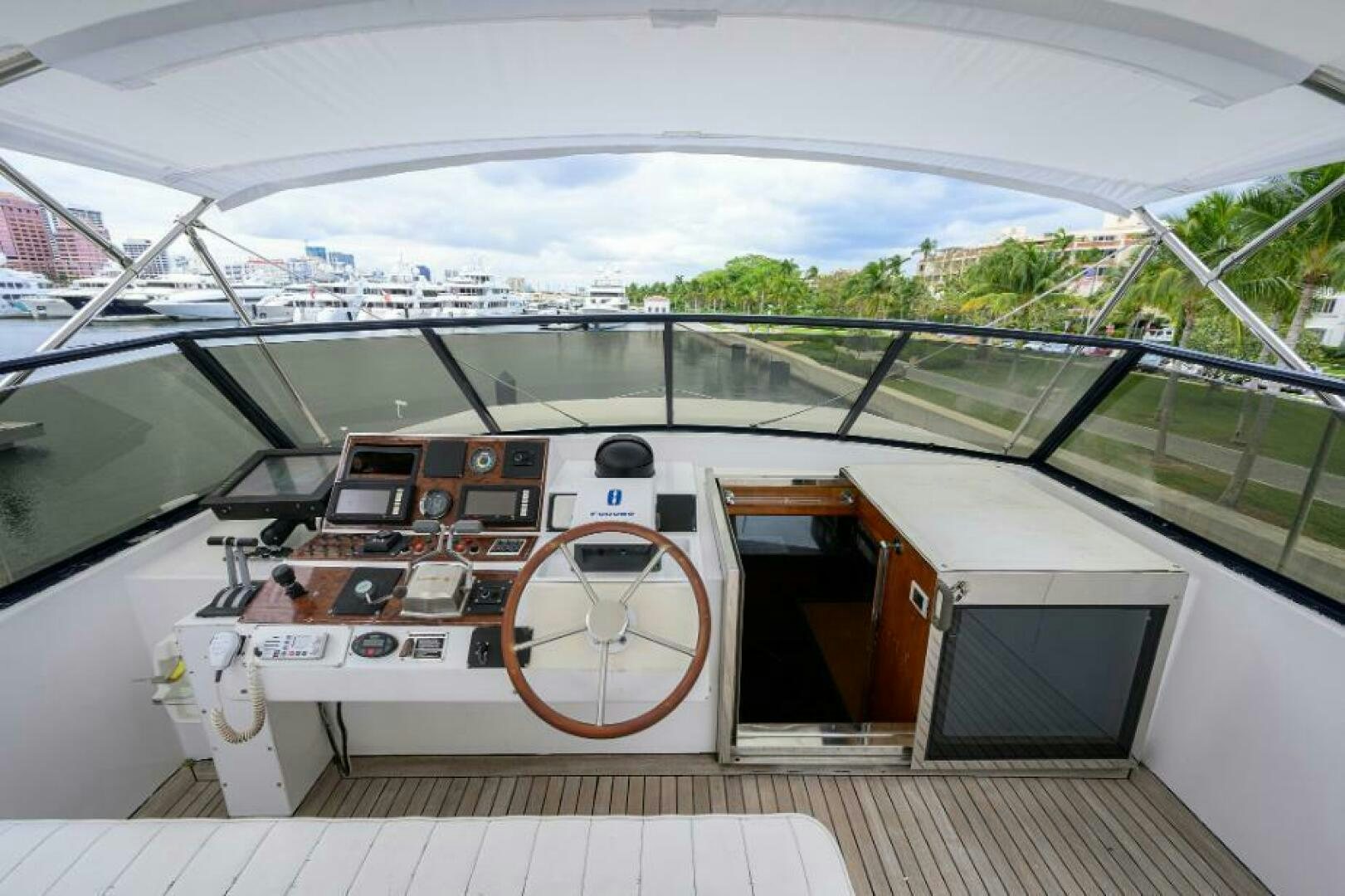 inside of a car aboard CIPANGO Yacht for Sale
