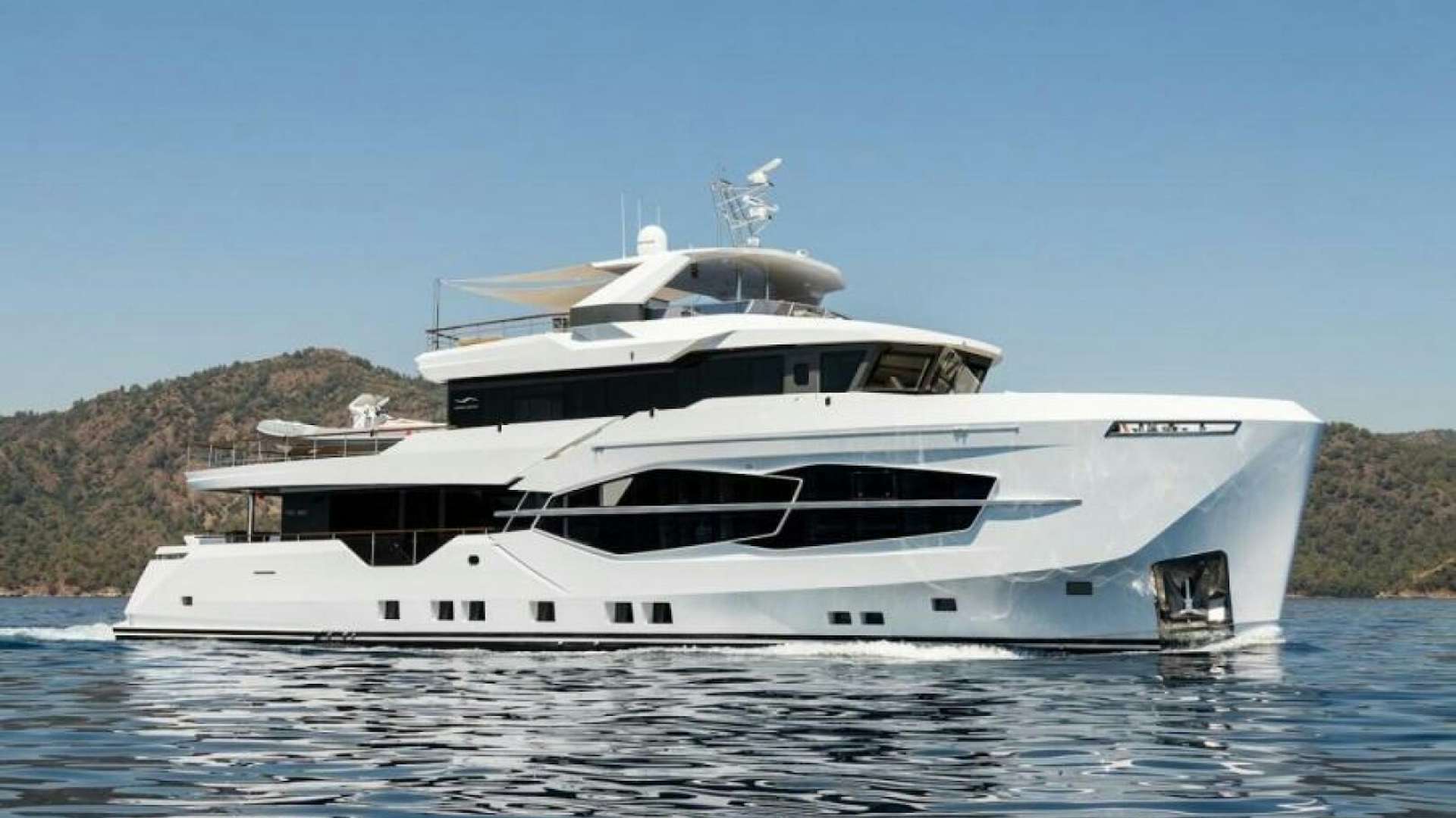 a white yacht on water aboard NUMARINE 32XP HULL 6 Yacht for Sale