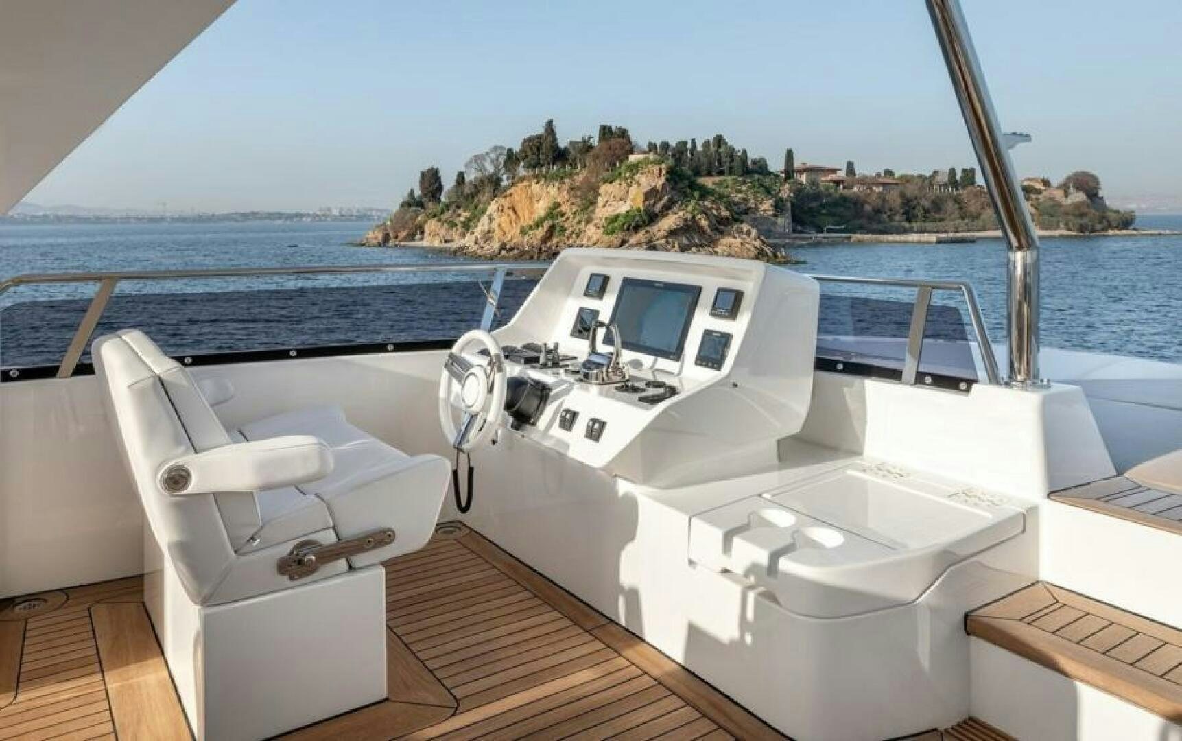 a boat on a deck aboard NUMARINE 22XP/07 Yacht for Sale