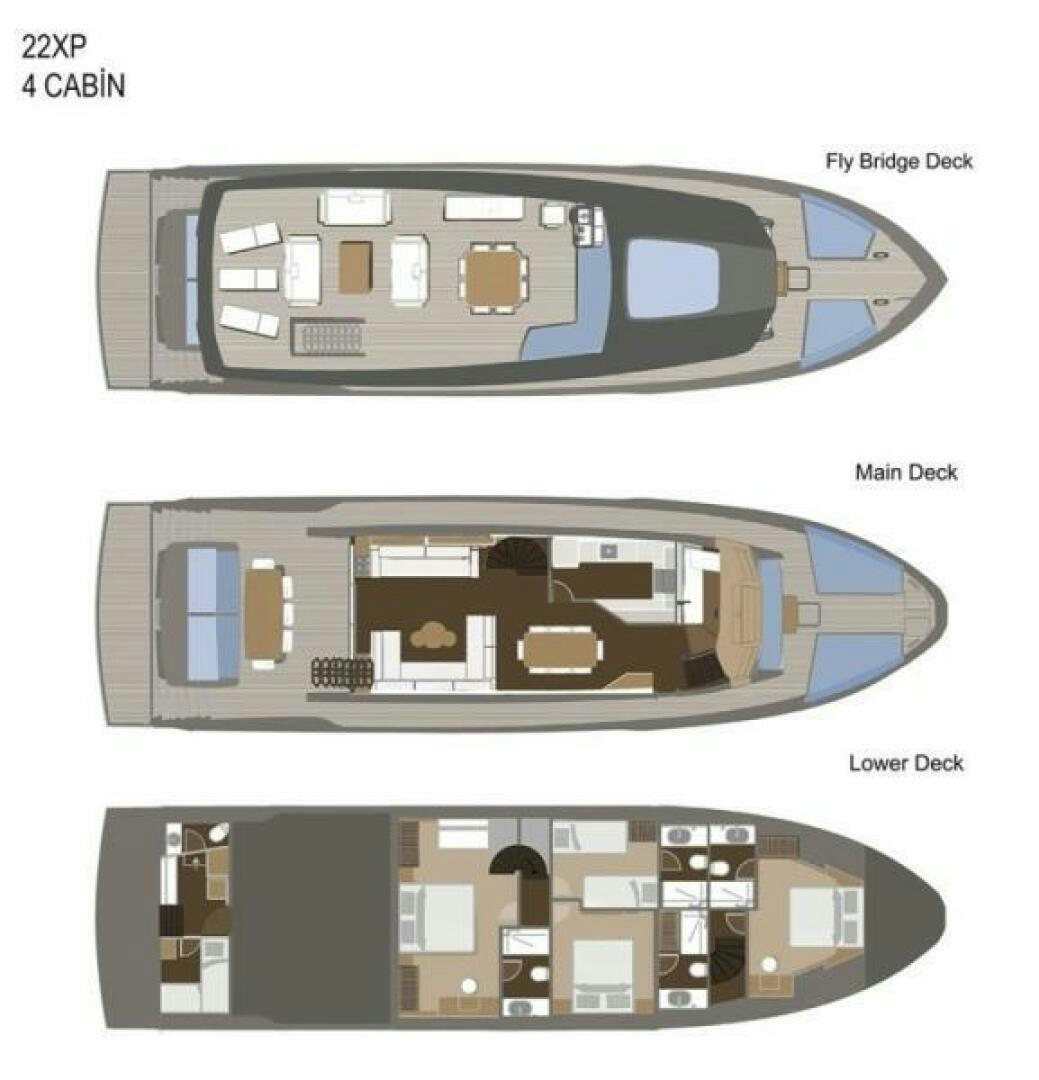engineering drawing aboard NUMARINE 22XP/07 Yacht for Sale