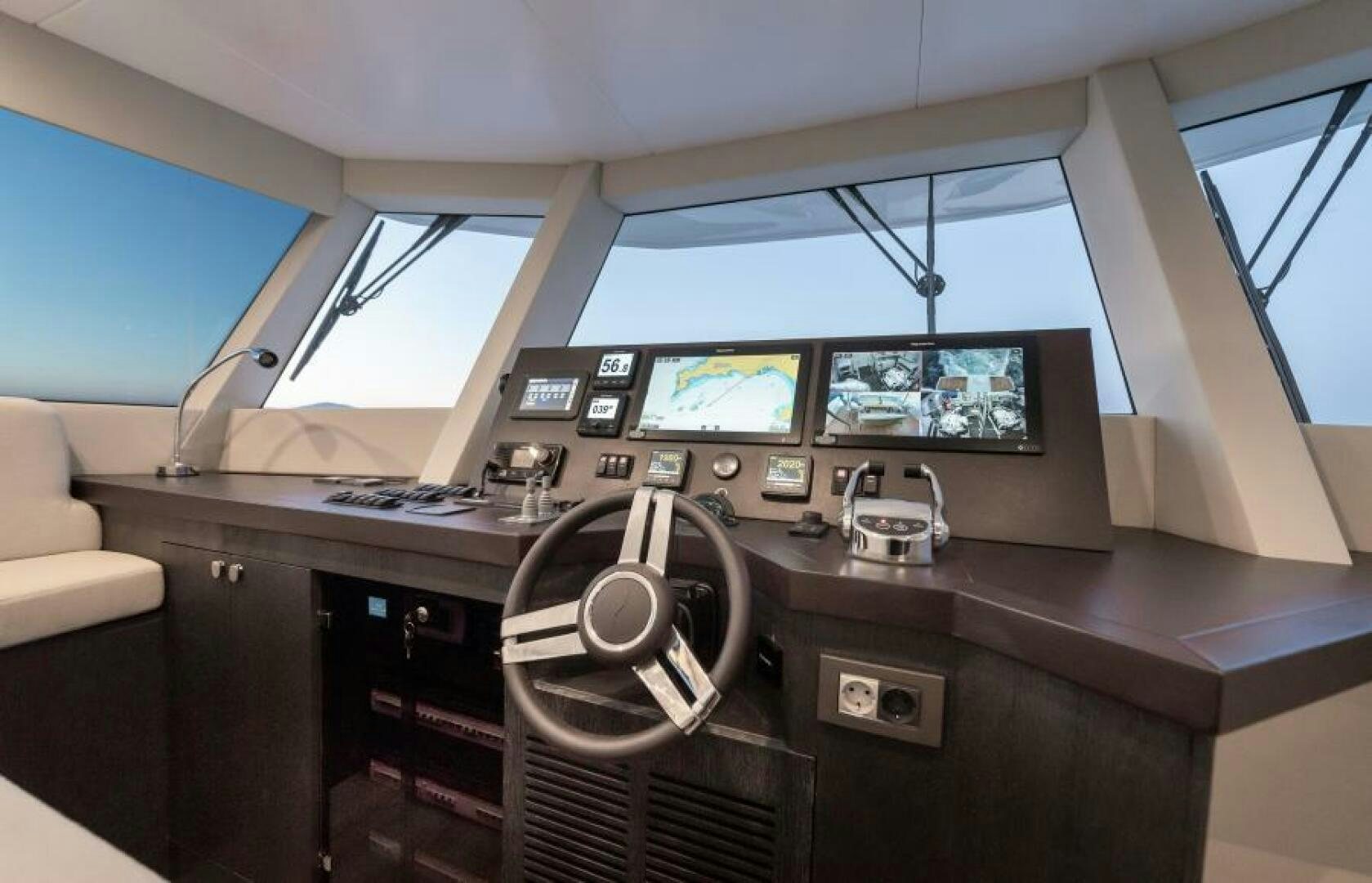a room with a desk and a computer aboard NUMARINE 22XP/07 Yacht for Sale