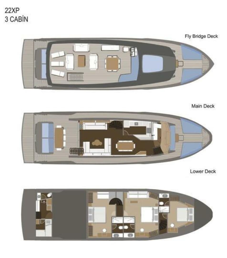 engineering drawing aboard NUMARINE 22XP/07 Yacht for Sale