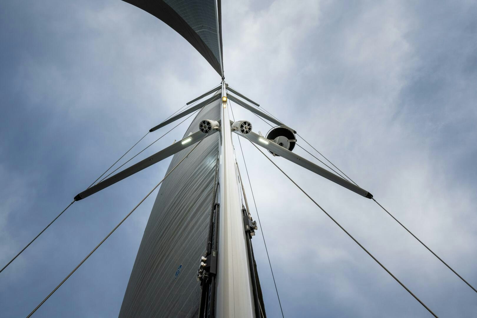 a large white and black bridge aboard FORTITUDE Yacht for Sale