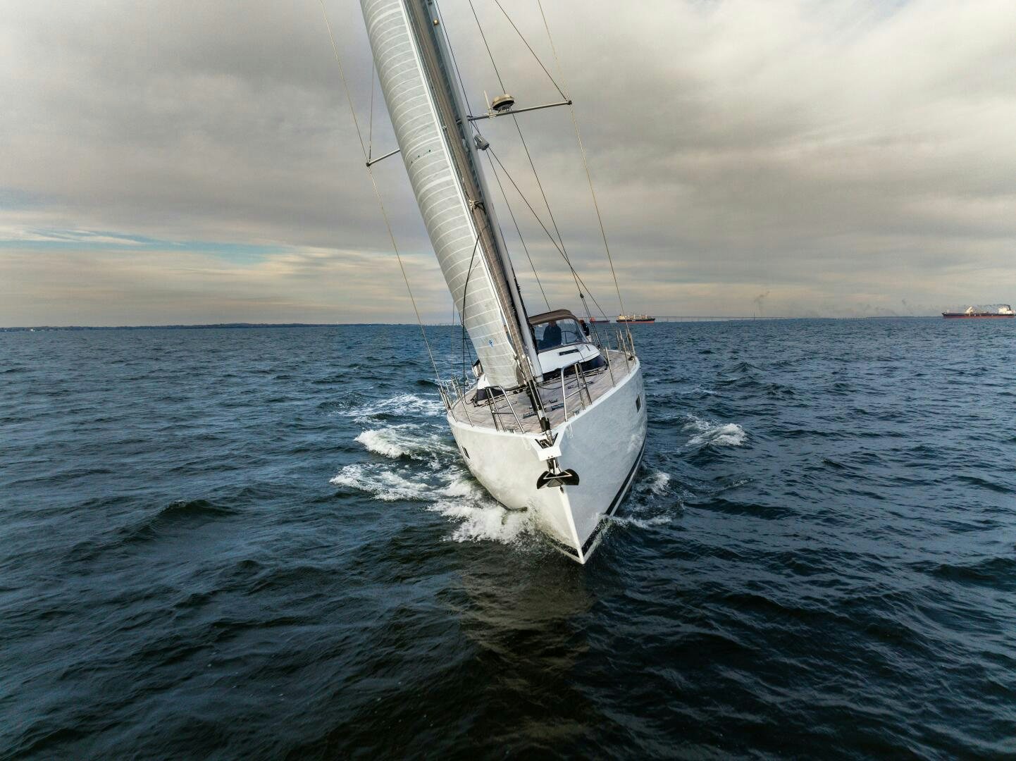 a boat sailing on the sea aboard FORTITUDE Yacht for Sale