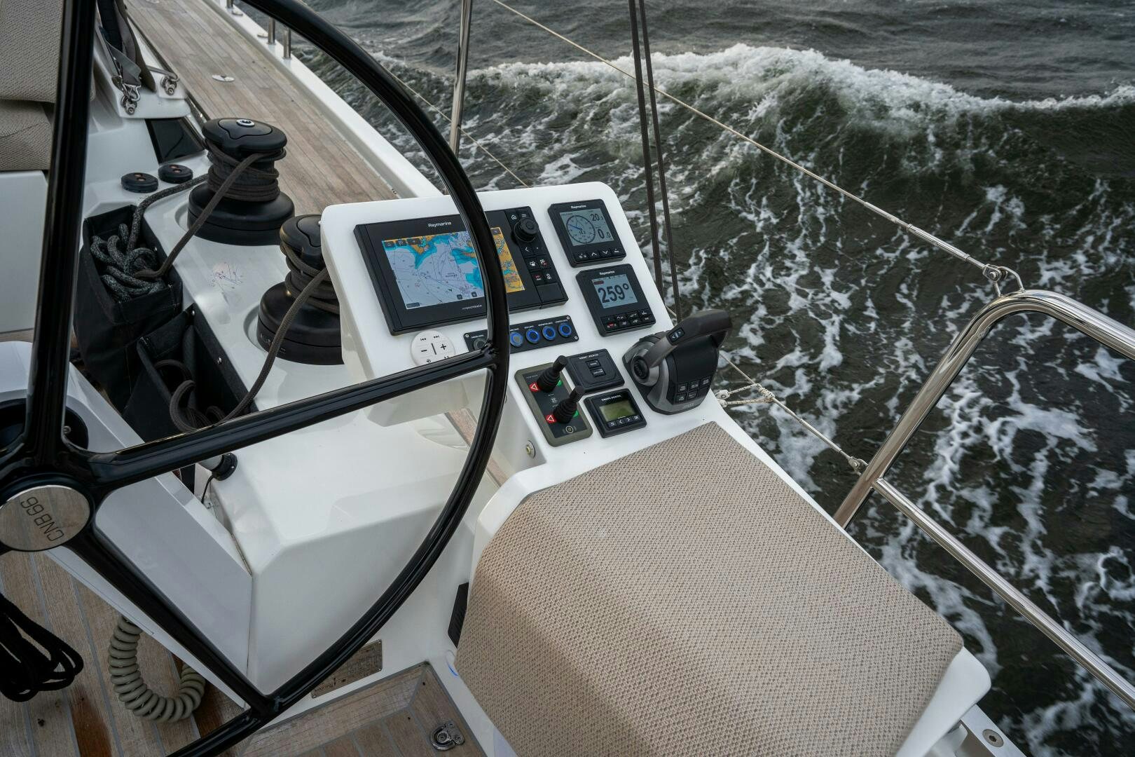 a cockpit of a plane aboard FORTITUDE Yacht for Sale